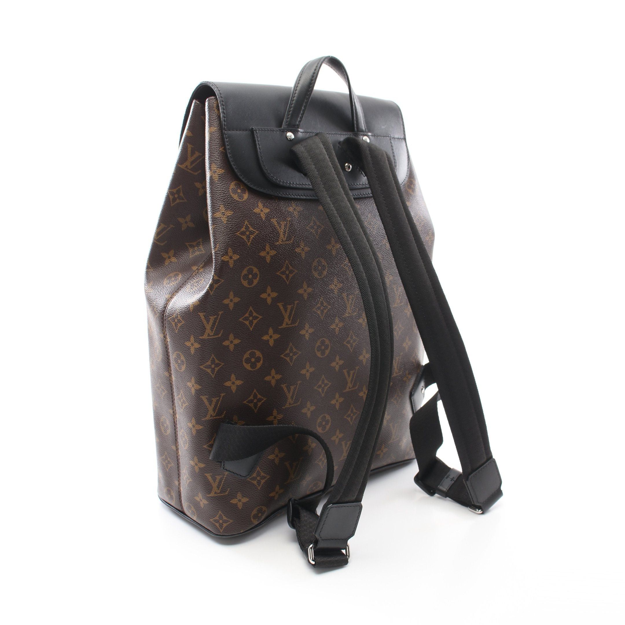 Louis Vuitton Louis Vuitton Parc Monogram Macassar Backpack Rucksack Leather Brown Black Size ONE SIZE - 2 Thumbnail