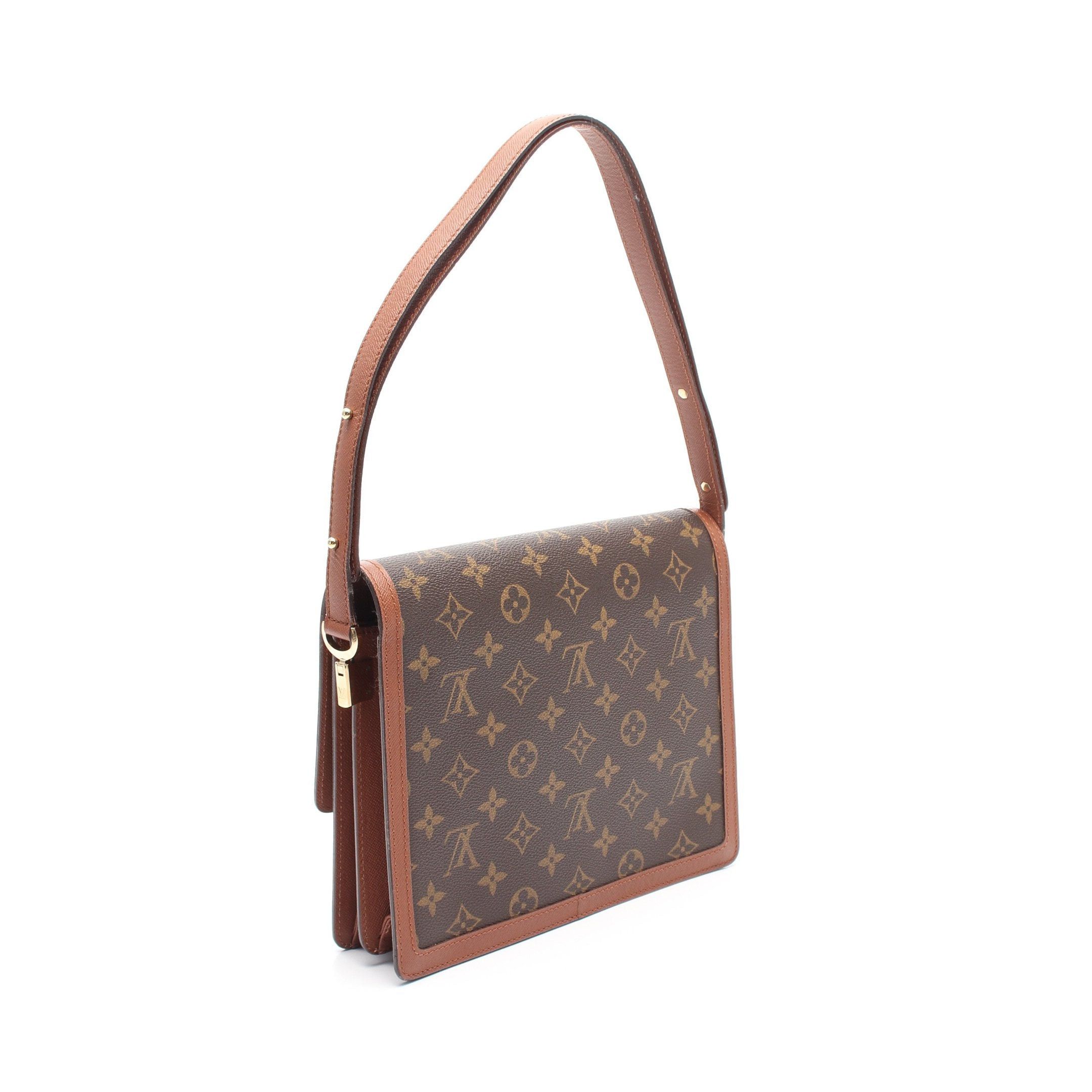 Louis Vuitton Louis Vuitton Raspail Monogram Shoulder Bag Leather Brown Size ONE SIZE - 2 Thumbnail