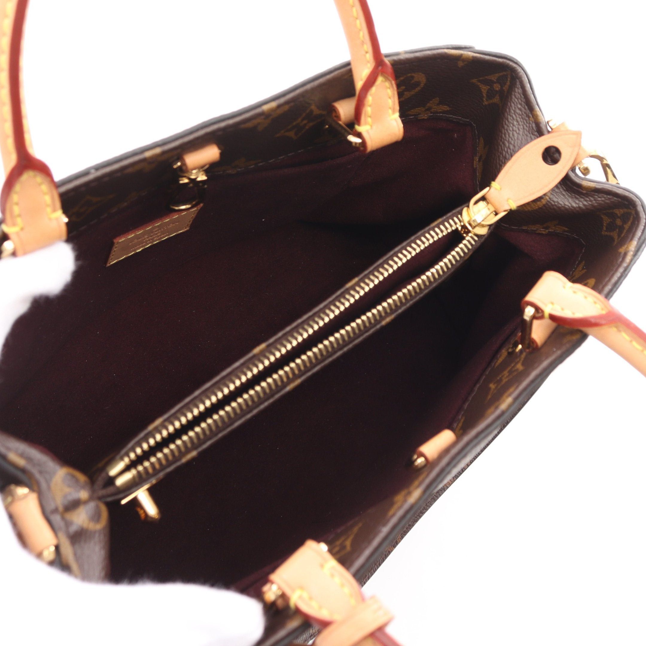Louis Vuitton Louis Vuitton Montaigne Bb Monogram Handbag Leather Brown Size ONE SIZE - 3 Thumbnail
