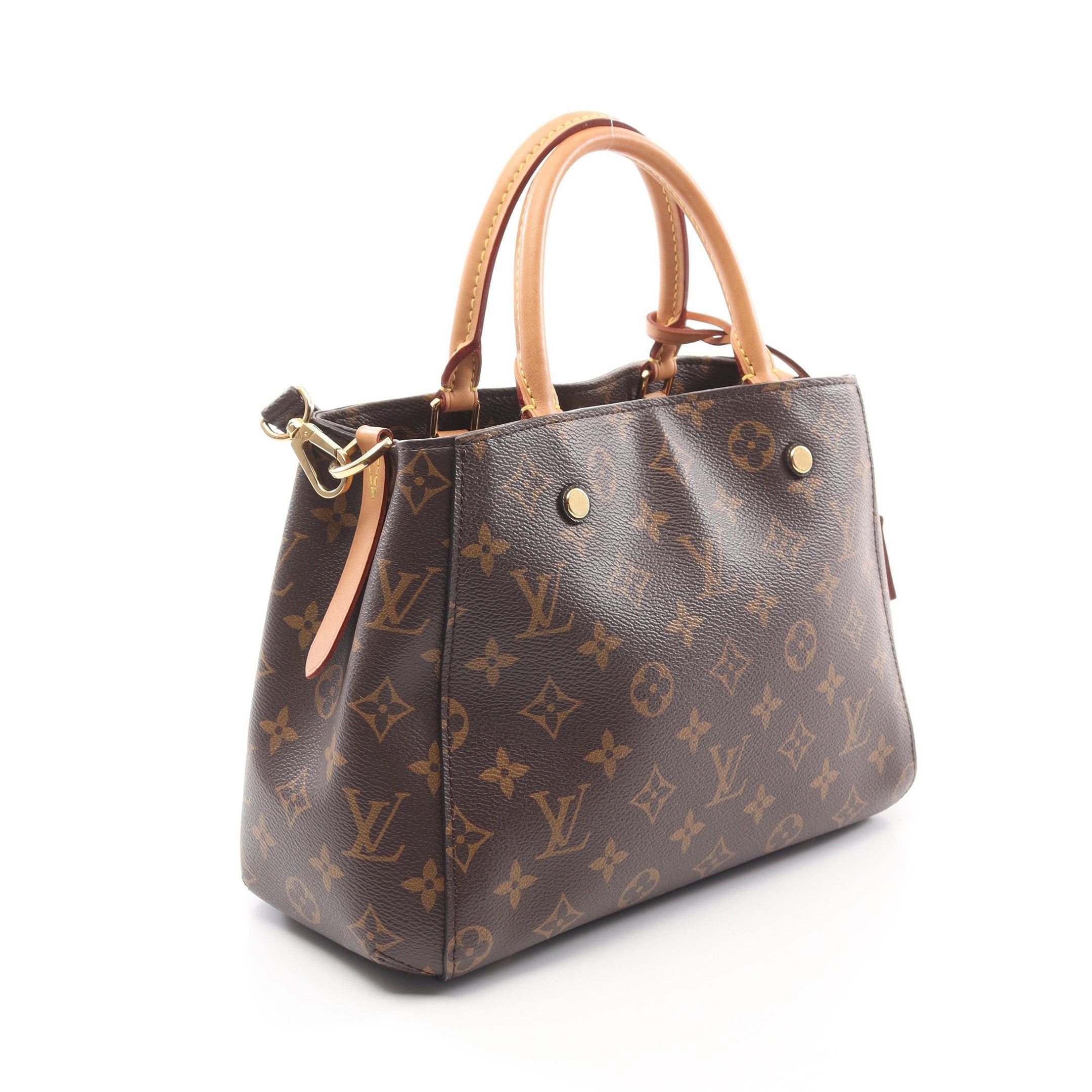 Louis Vuitton Louis Vuitton Montaigne Bb Monogram Handbag Leather Brown Size ONE SIZE - 2 Thumbnail