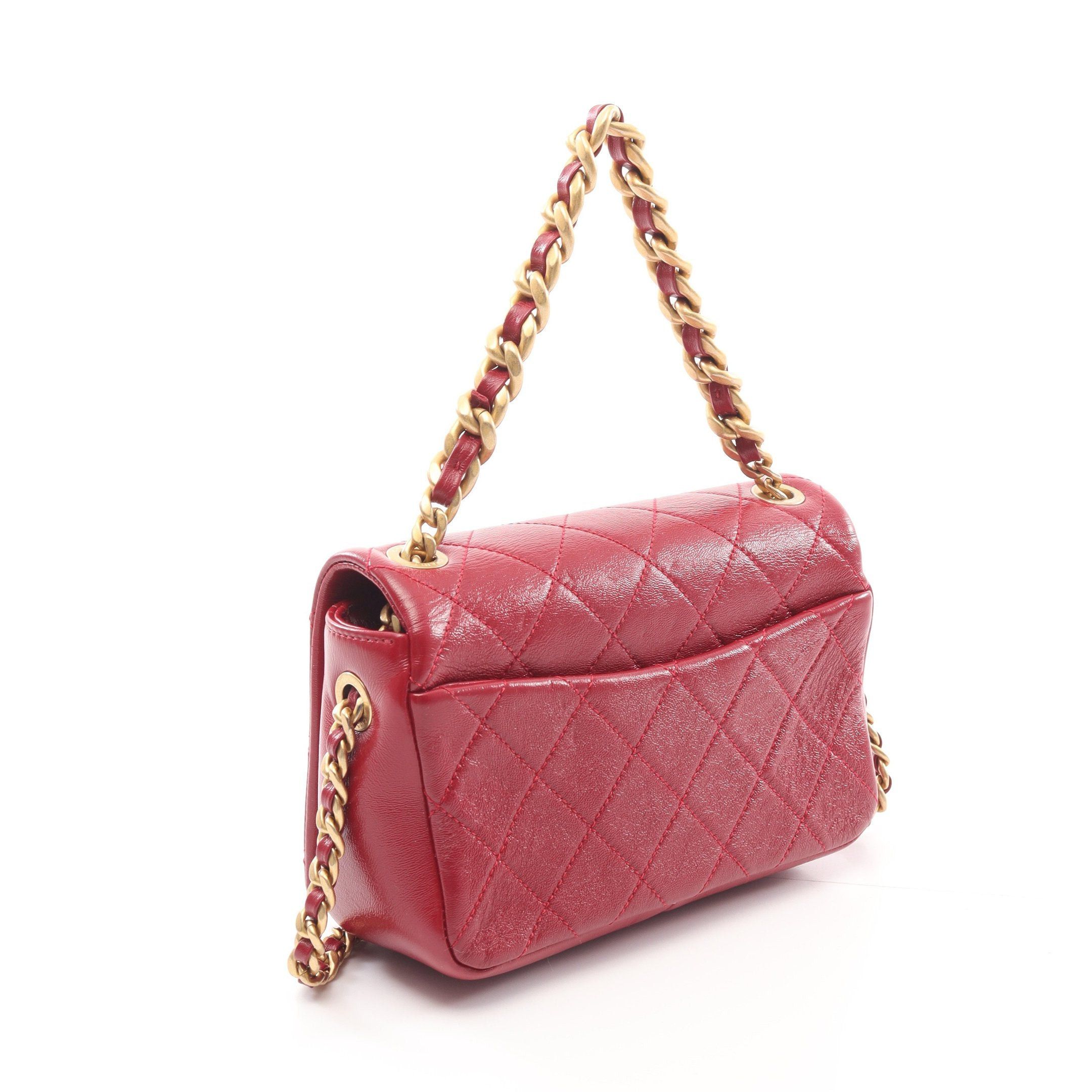 Chanel Chanel Matelasse Chain Shoulder Bag Leather Red Gold Hardware Size ONE SIZE - 2 Thumbnail
