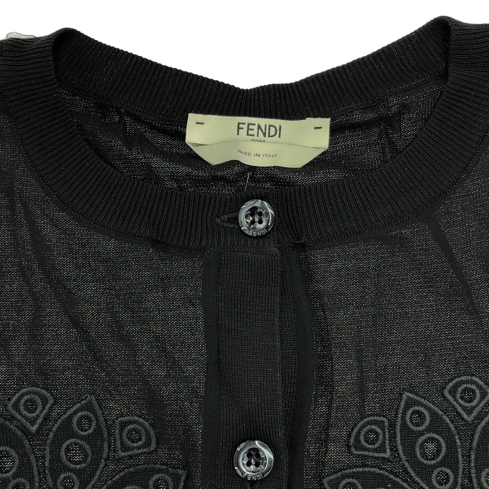 Fendi Fendi Cardigan Silk Black Size ONE SIZE - 5 Thumbnail