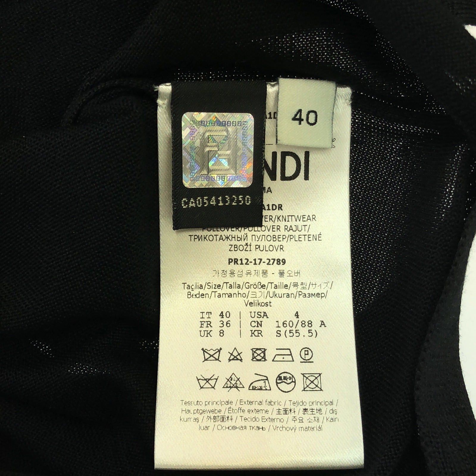 Fendi Fendi Cardigan Silk Black Size ONE SIZE - 6 Thumbnail