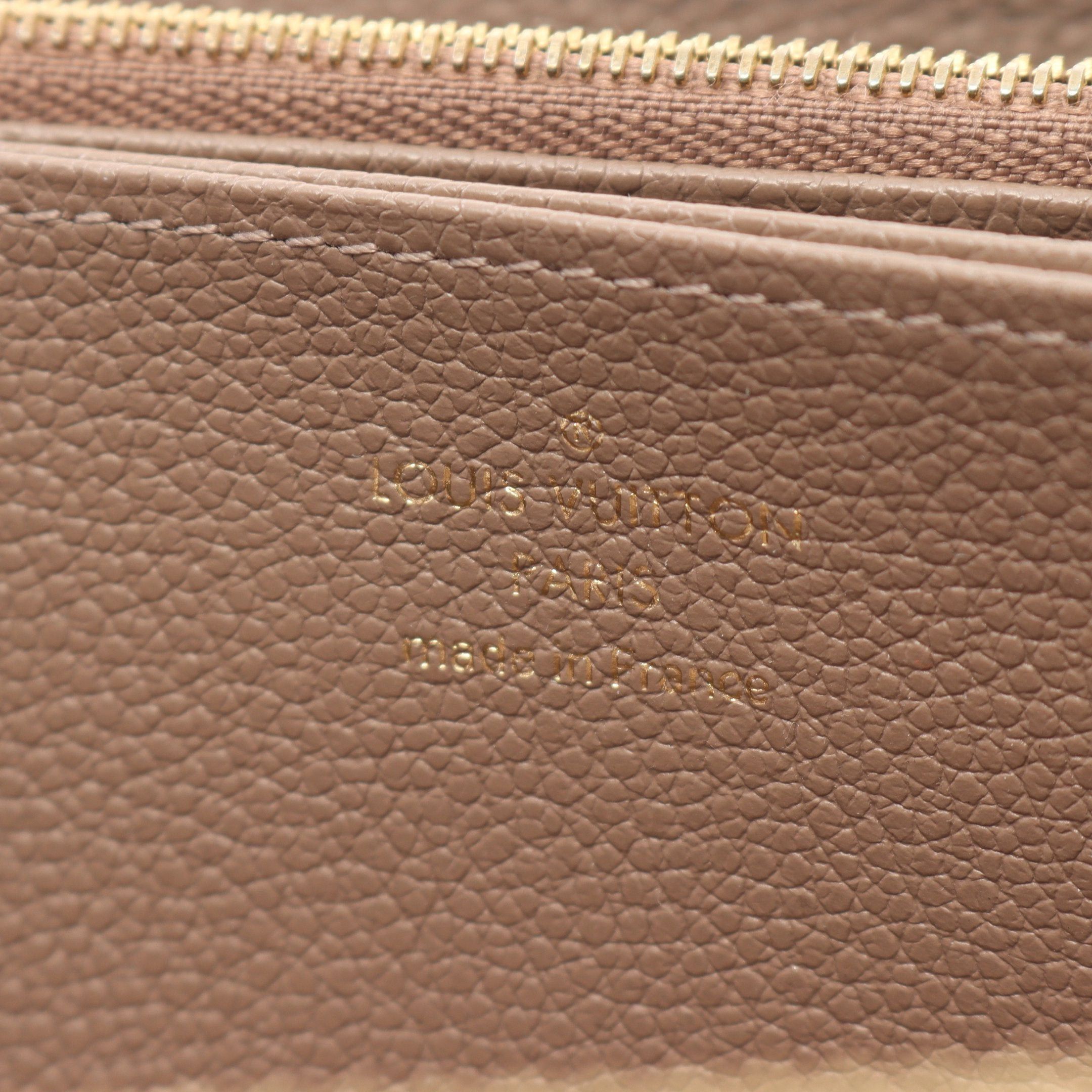 Louis Vuitton Louis Vuitton Zippy Wallet Monogram Empreinte Tourterelle Round Zipper Long Leather Beige Size ONE SIZE - 4 Thumbnail