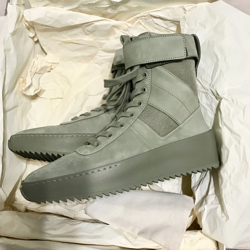 $1090 Fear Of God Military Boots Army Green Nubuck