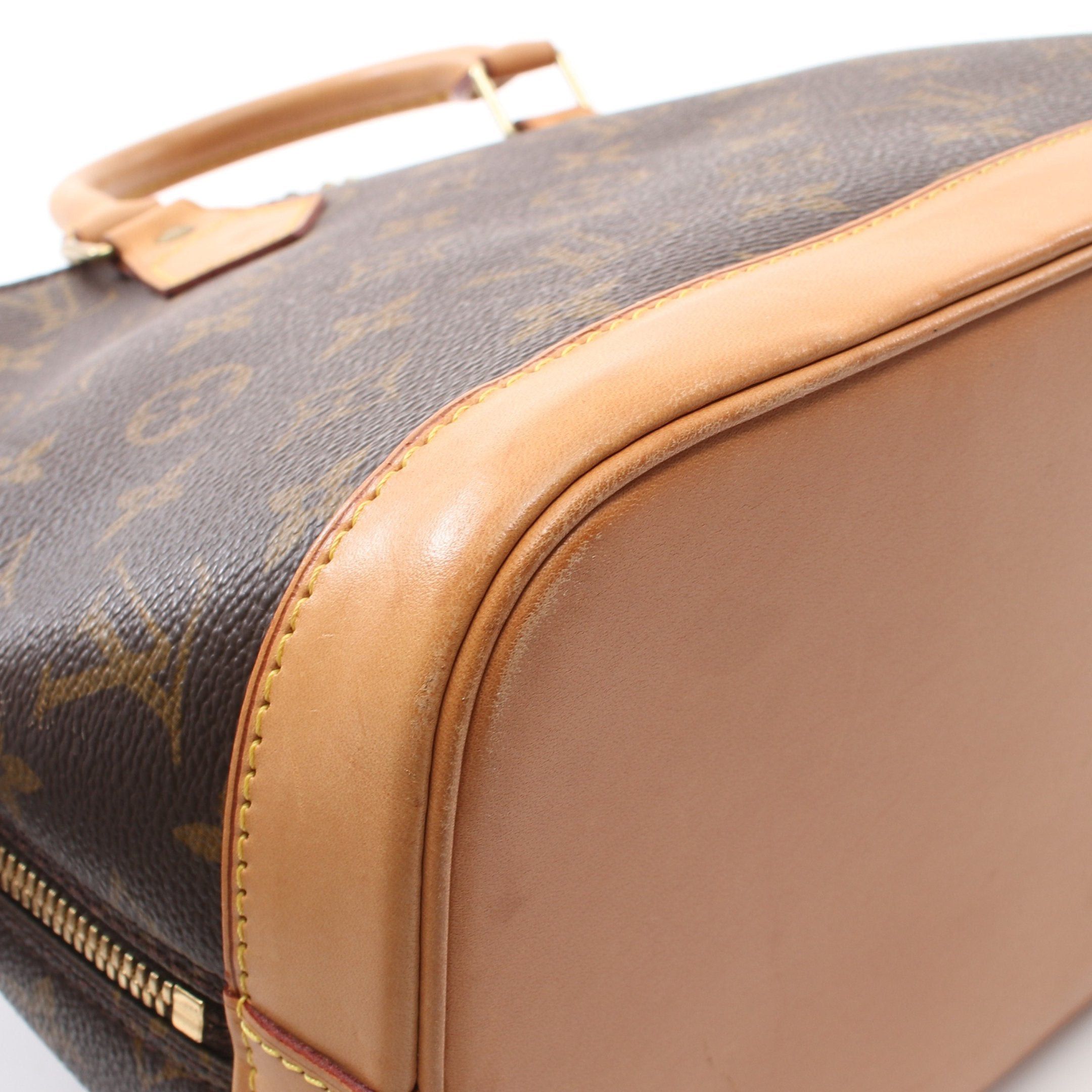 Louis Vuitton Louis Vuitton Alma Pm Monogram Handbag Leather Brown Size ONE SIZE - 7 Thumbnail