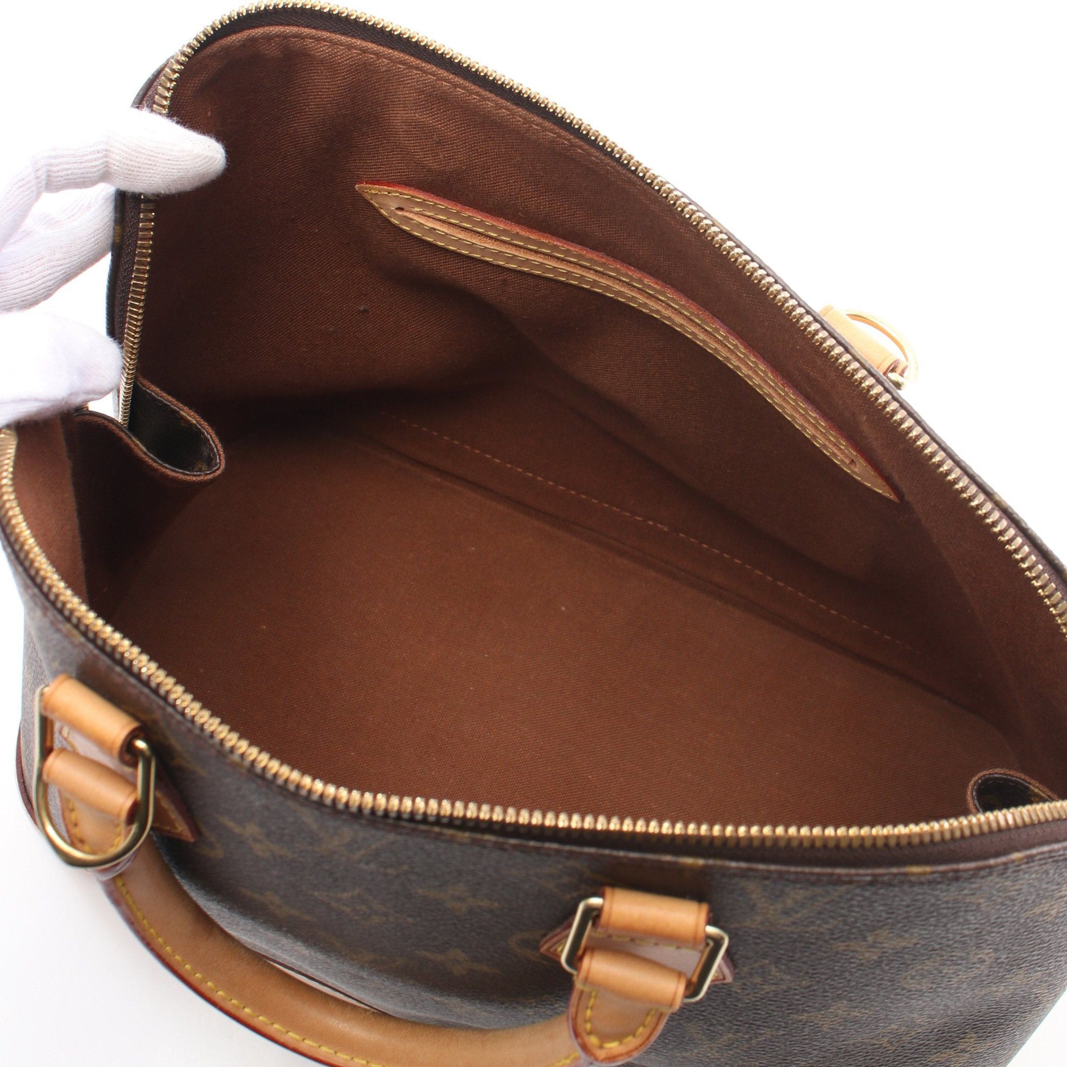 Louis Vuitton Louis Vuitton Alma Pm Monogram Handbag Leather Brown Size ONE SIZE - 3 Thumbnail