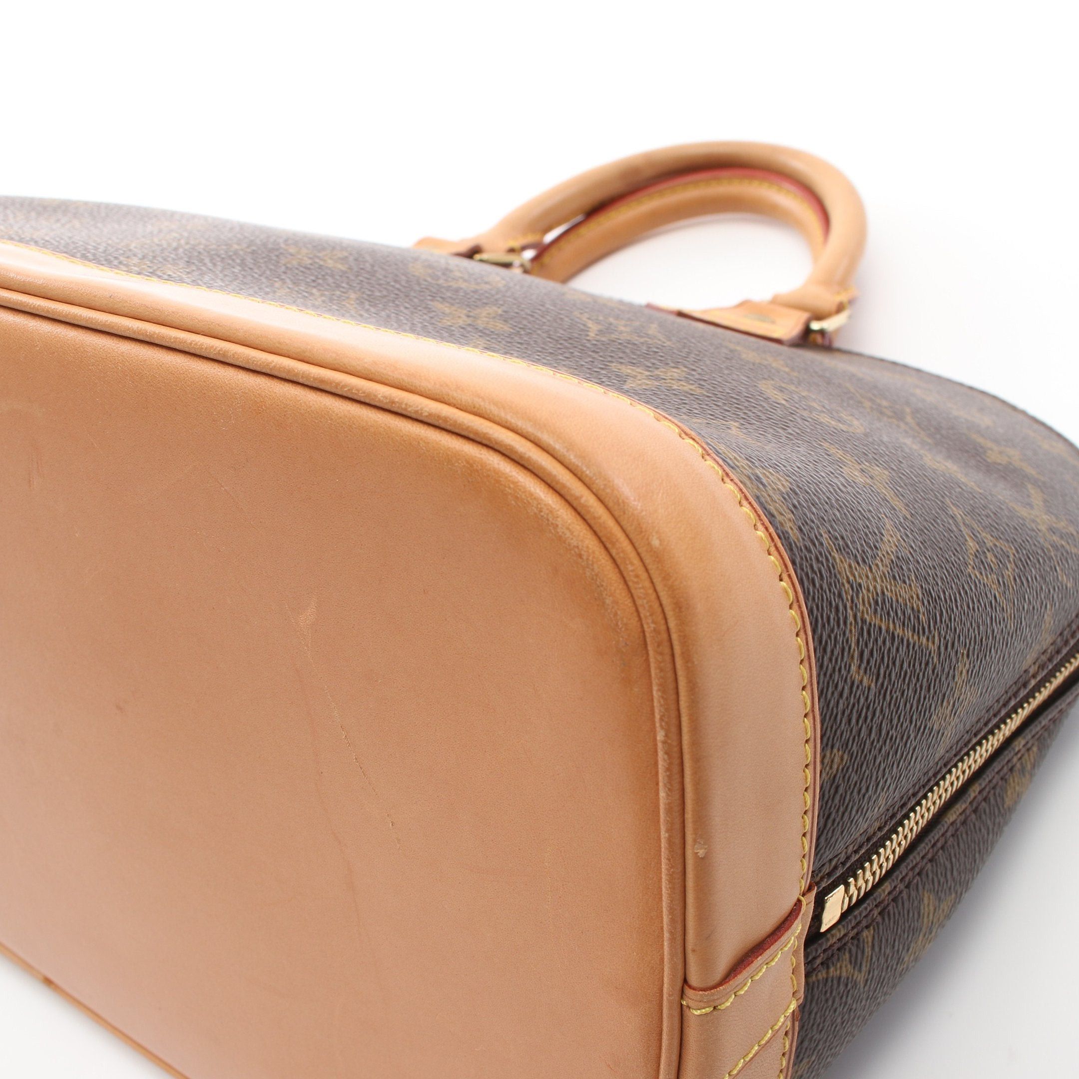 Louis Vuitton Louis Vuitton Alma Pm Monogram Handbag Leather Brown Size ONE SIZE - 8 Thumbnail