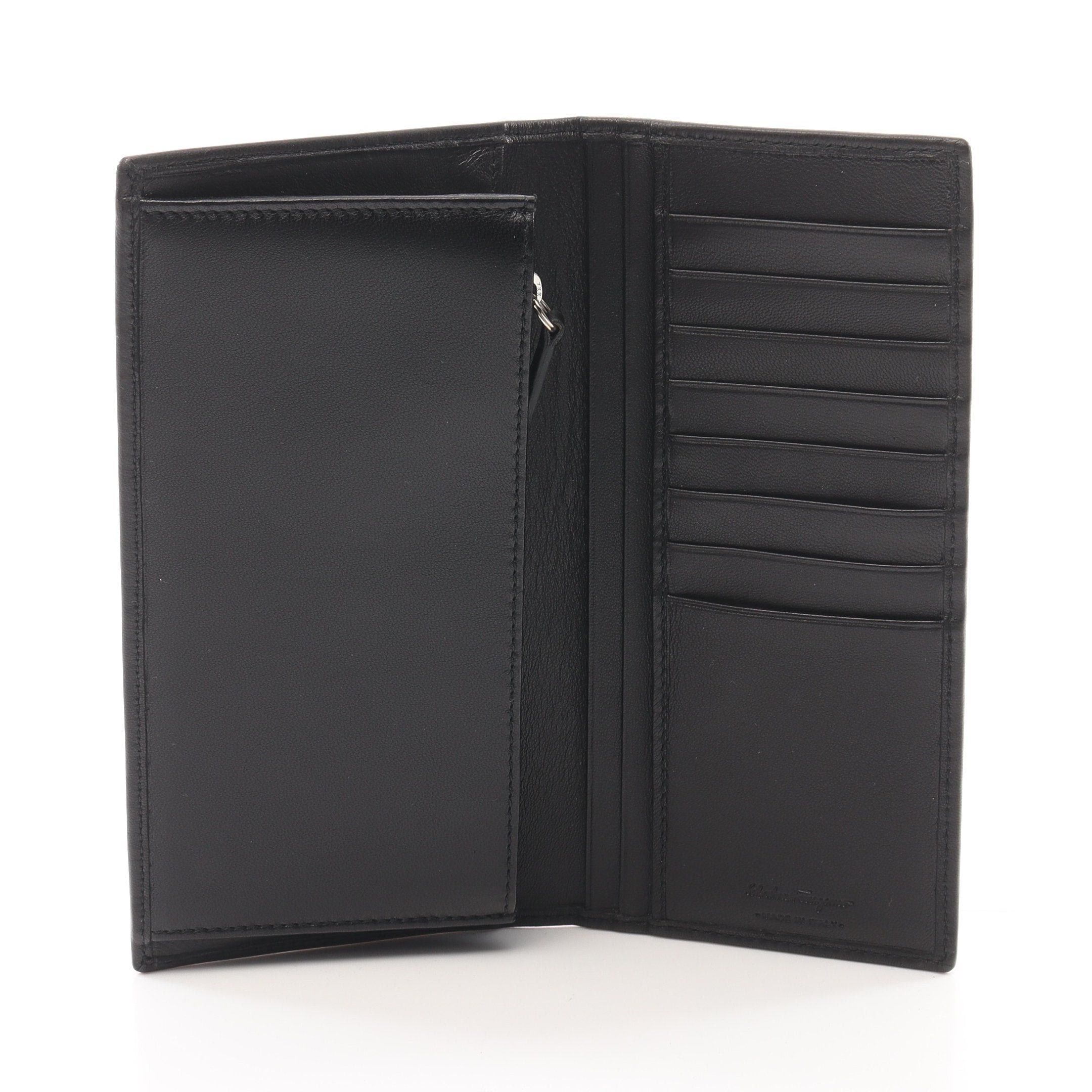 Salvatore Ferragamo Salvatore Ferragamo Bi-Fold Long Wallet Leather Black Logo Size ONE SIZE - 3 Thumbnail