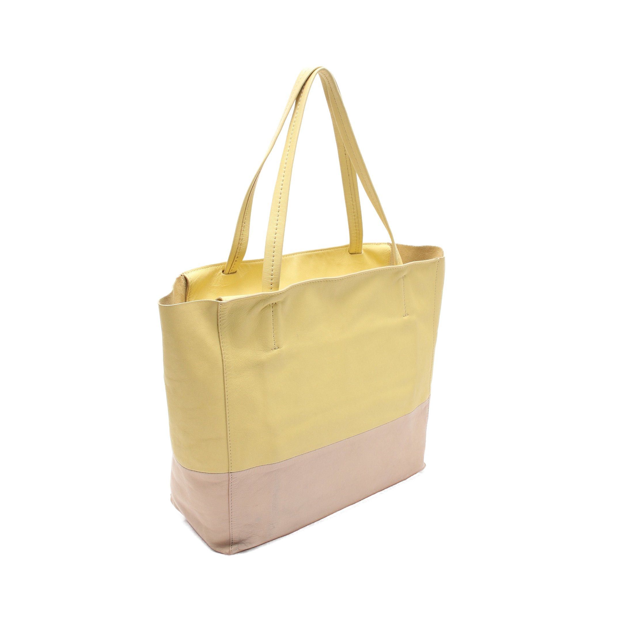 Celine Celine Horizontal Hippopotamus Shoulder Bag Tote Leather Yellow Beige Size ONE SIZE - 2 Thumbnail