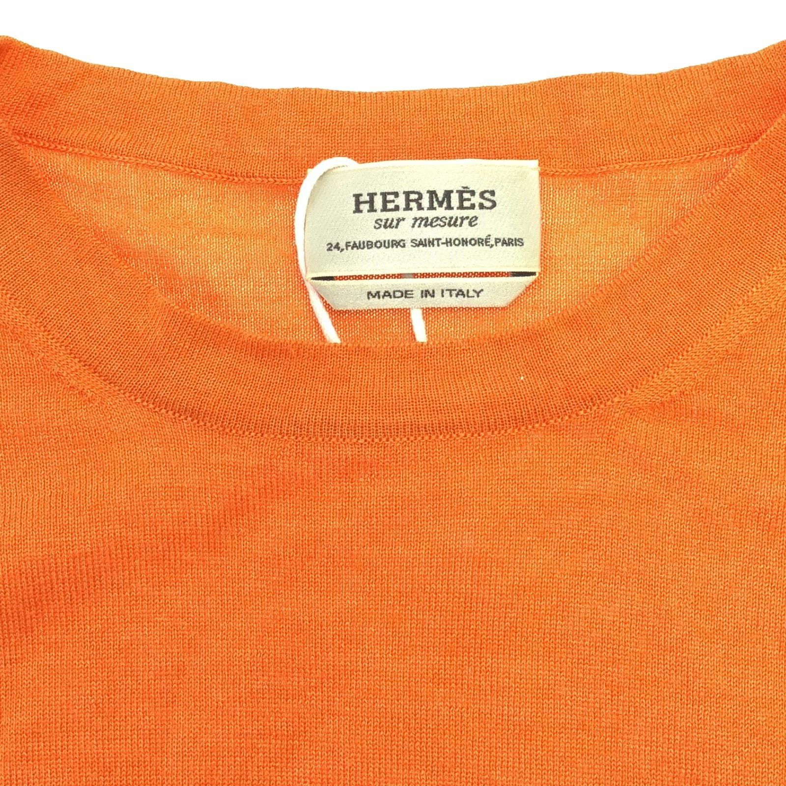 Hermes Hermes Knit Cashmere Silk 20Ss Orange Size ONE SIZE - 5 Thumbnail