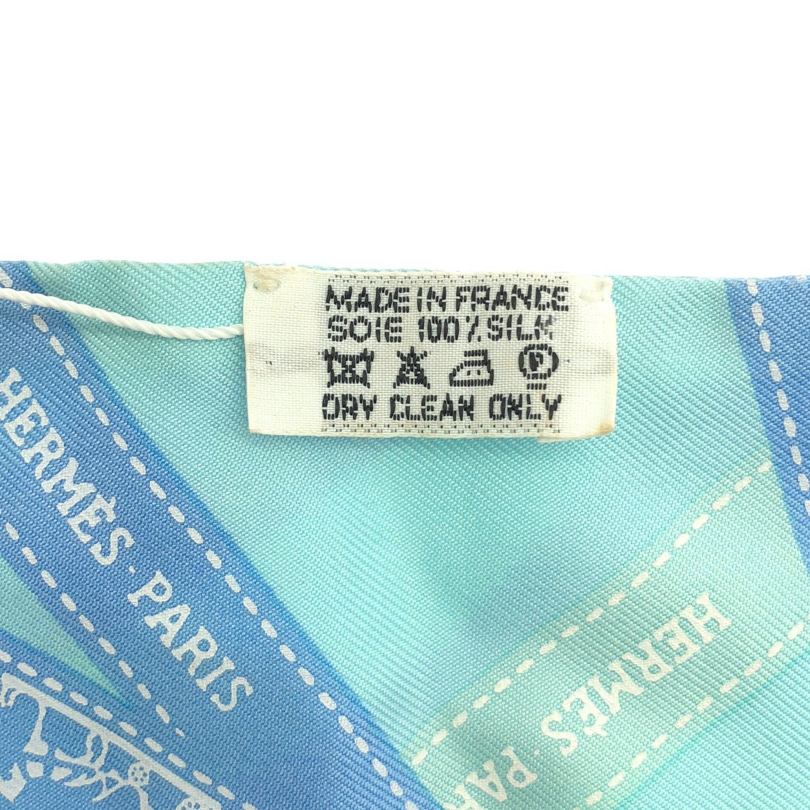 Hermes Hermes Twilly Scarf Silk Blue Size ONE SIZE - 4 Thumbnail