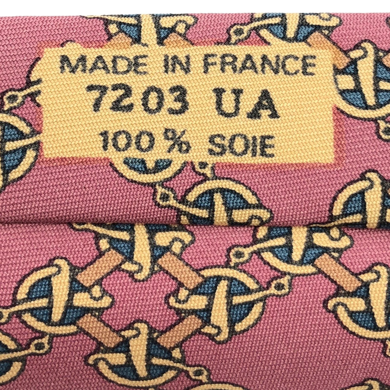 Hermes Hermes Tie Silk Pink Size ONE SIZE - 6 Thumbnail