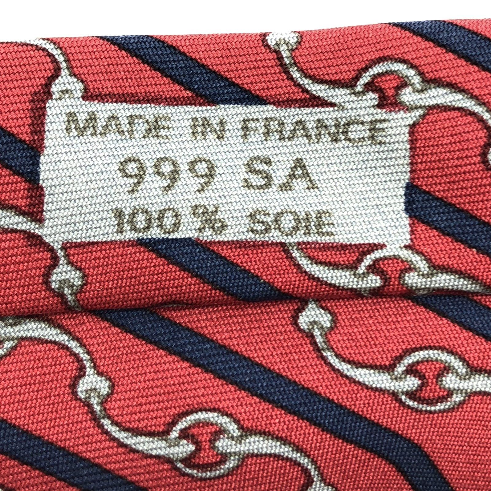 Hermes Hermes Tie Silk Red Size ONE SIZE - 6 Thumbnail