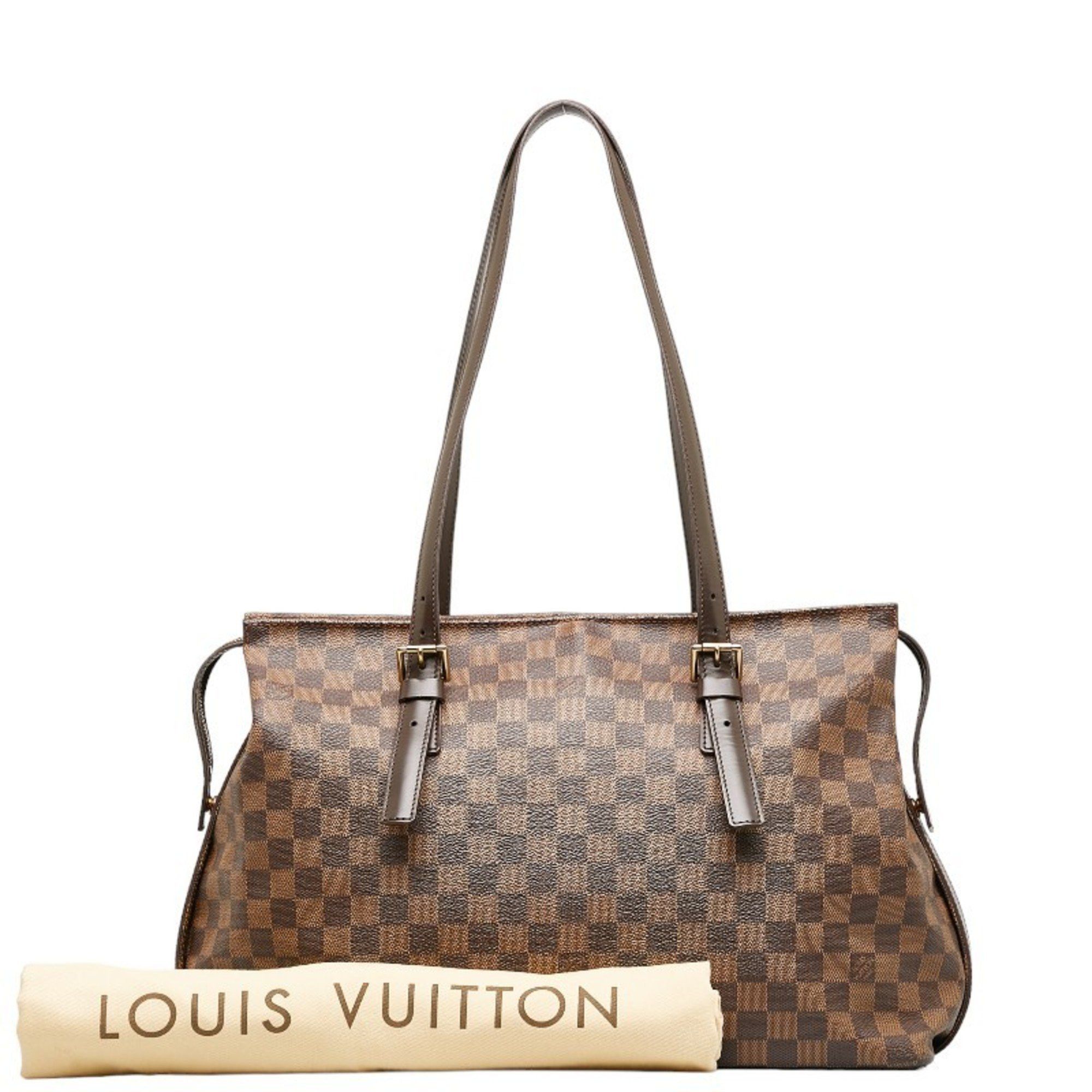 Louis Vuitton Damier Chelsea Tote Bag Shoulder N51119 Brown PVC