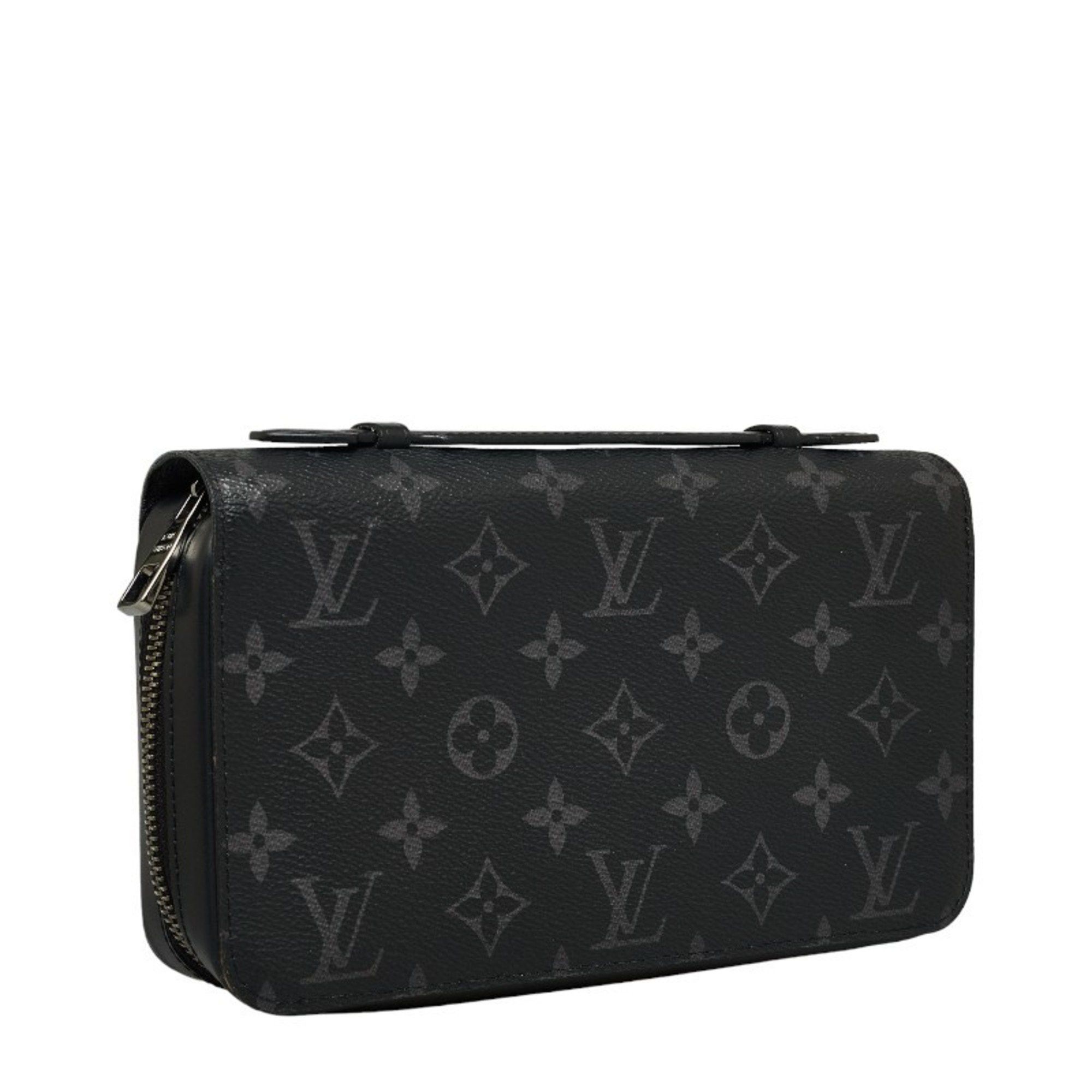 Louis Vuitton Louis Vuitton Monogram Eclipse Zippy XL Round Long Wallet M61698 Black PVC Leather Men's LOUIS VUITTON Size ONE SIZE - 2 Thumbnail