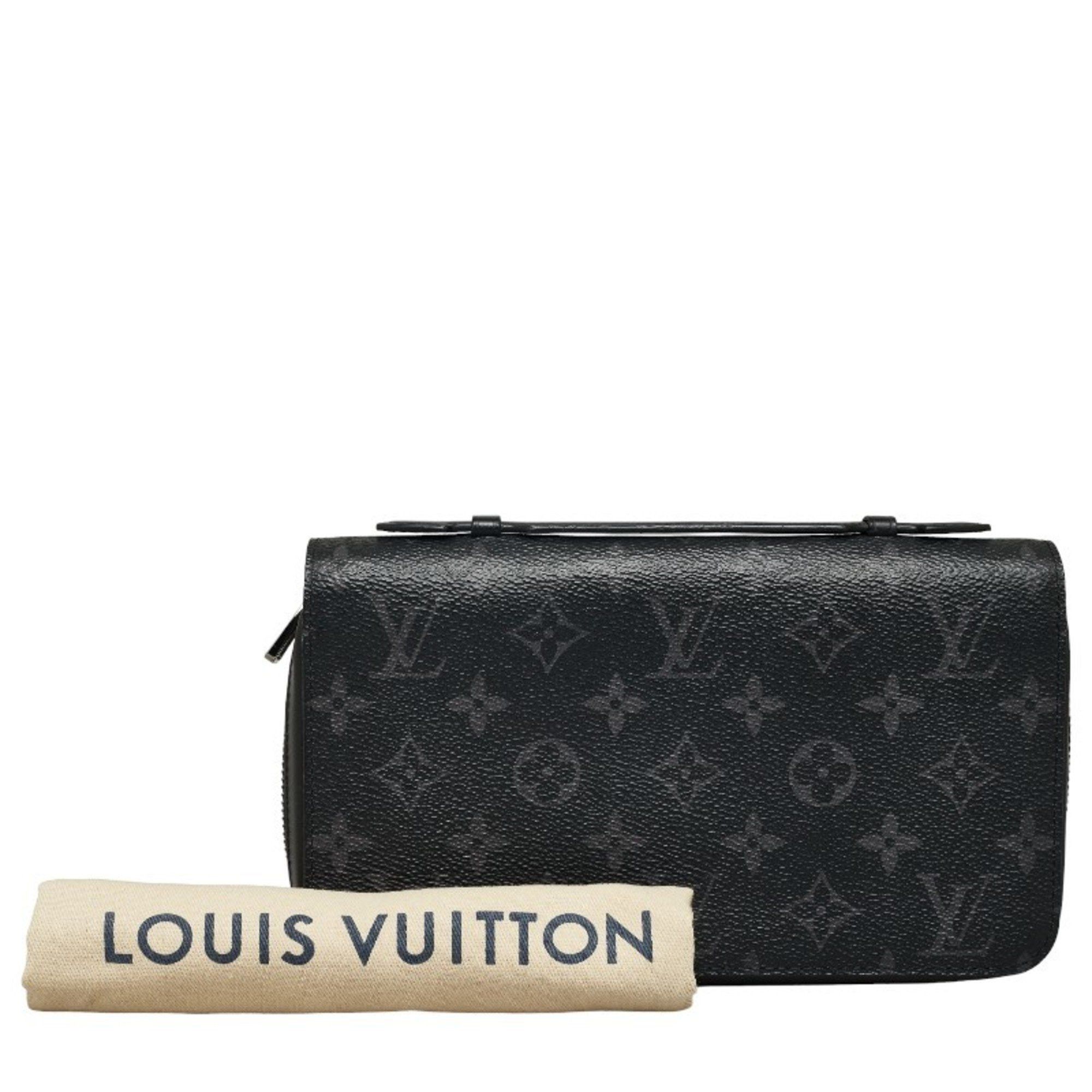 Louis Vuitton Louis Vuitton Monogram Eclipse Zippy XL Round Long Wallet M61698 Black PVC Leather Men's LOUIS VUITTON Size ONE SIZE - 11 Thumbnail