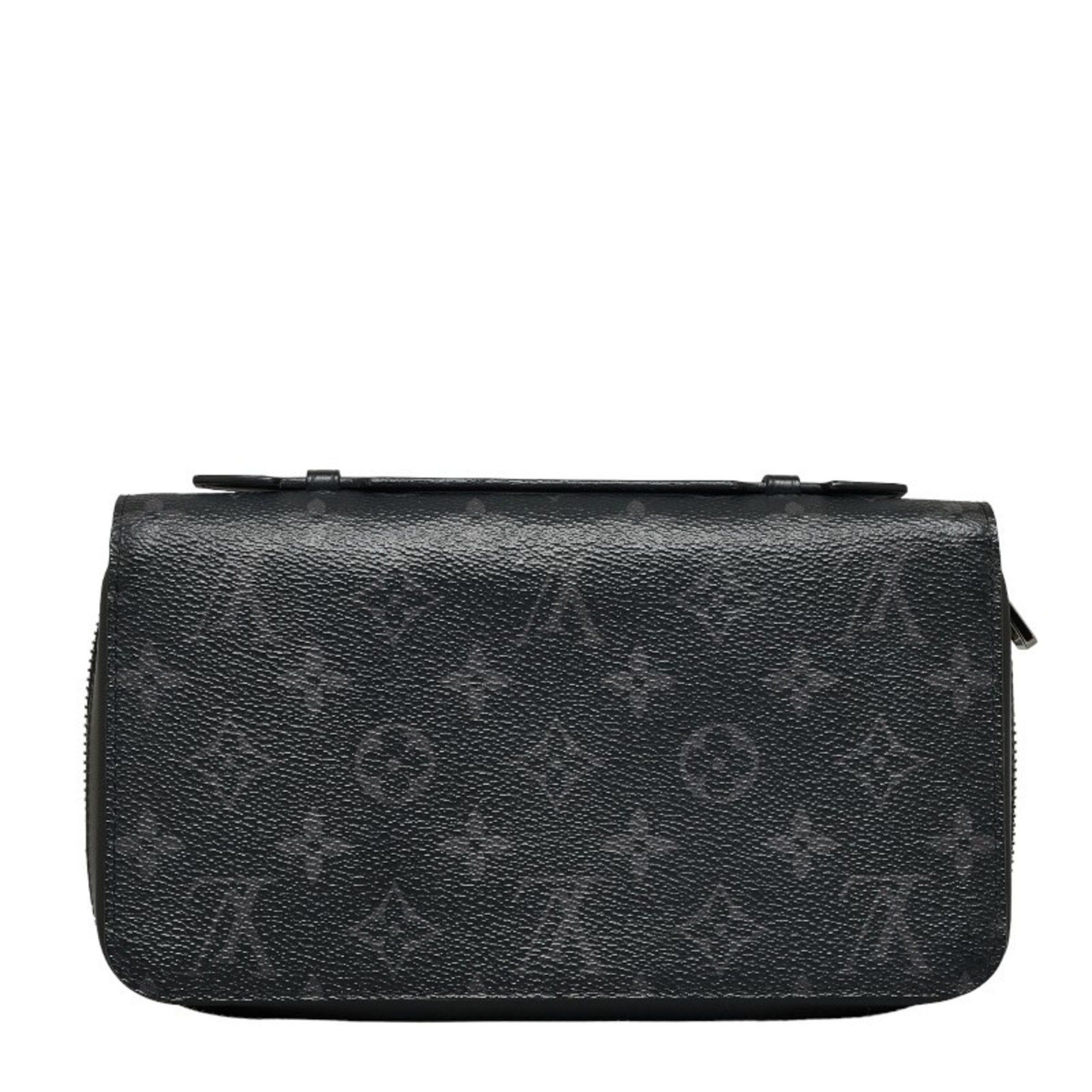 Louis Vuitton Louis Vuitton Monogram Eclipse Zippy XL Round Long Wallet M61698 Black PVC Leather Men's LOUIS VUITTON Size ONE SIZE - 3 Thumbnail