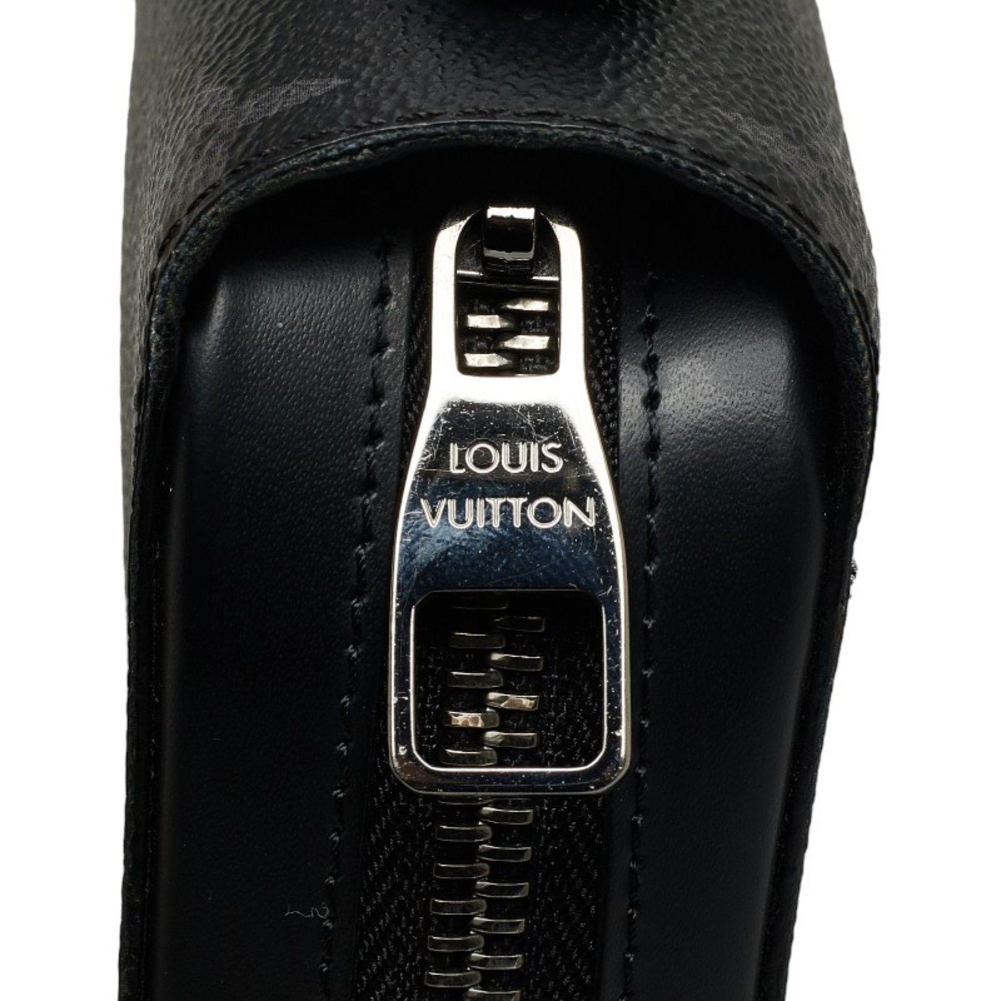 Louis Vuitton Louis Vuitton Monogram Eclipse Zippy XL Round Long Wallet M61698 Black PVC Leather Men's LOUIS VUITTON Size ONE SIZE - 6 Thumbnail