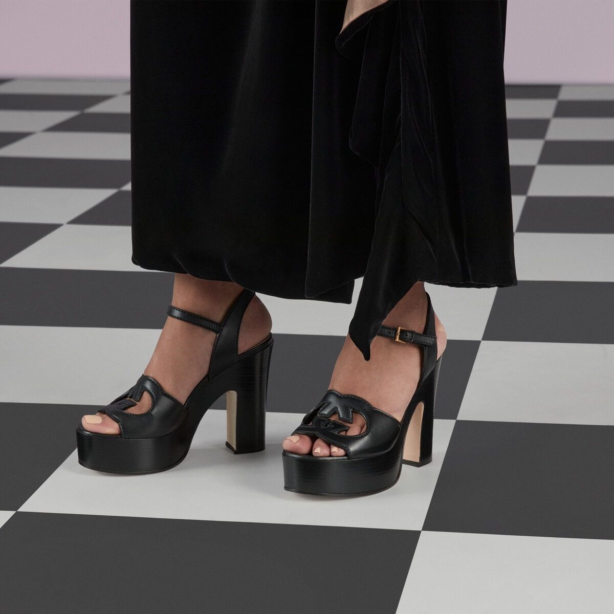 Gucci Interlocking G sandals in black Size US 11 / IT 41 - 3 Thumbnail