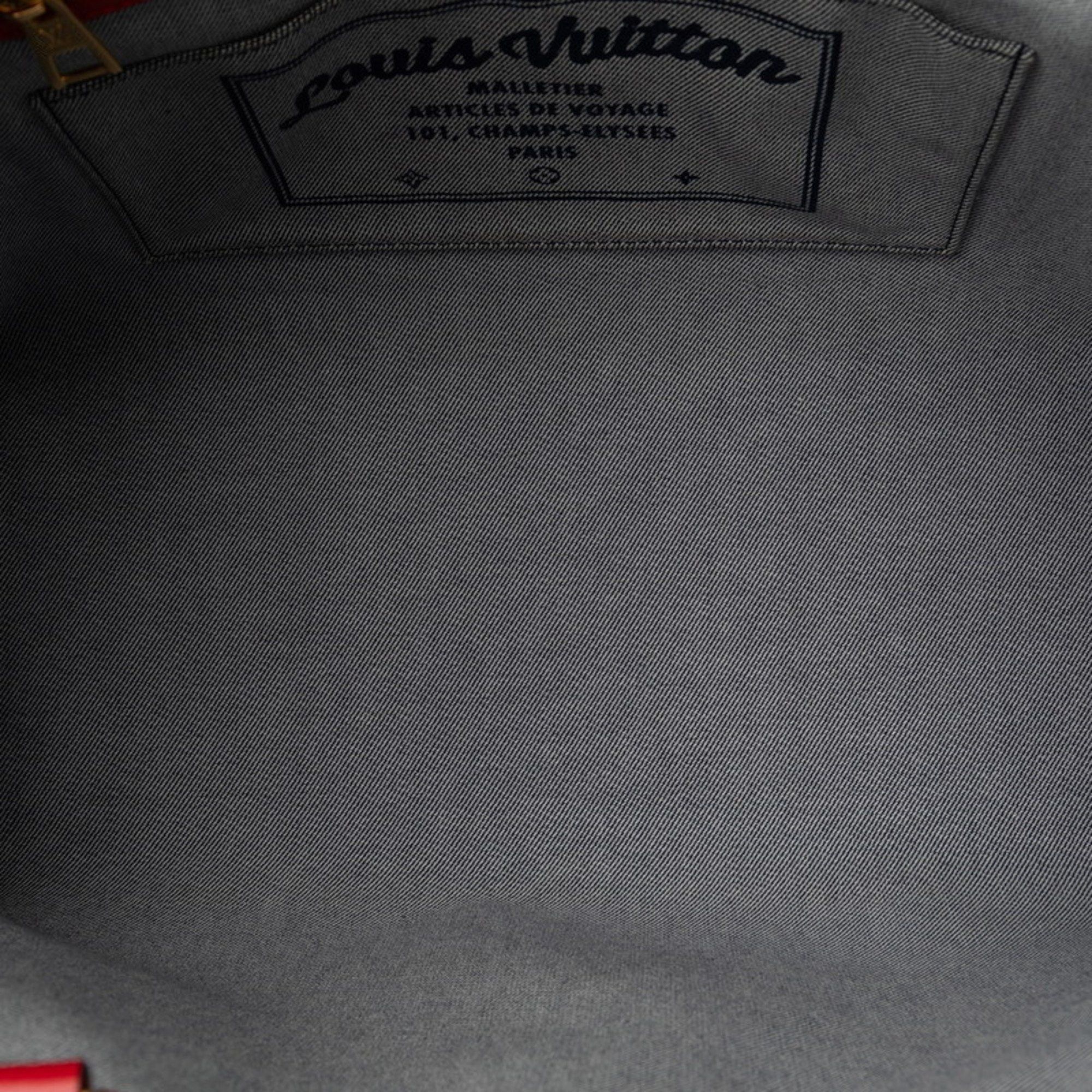 Louis Vuitton Louis Vuitton Monogram Denim On the Go GM Tote Bag Shoulder M44992 Blue Red Leather Women's LOUIS VUITTON Size ONE SIZE - 5 Thumbnail