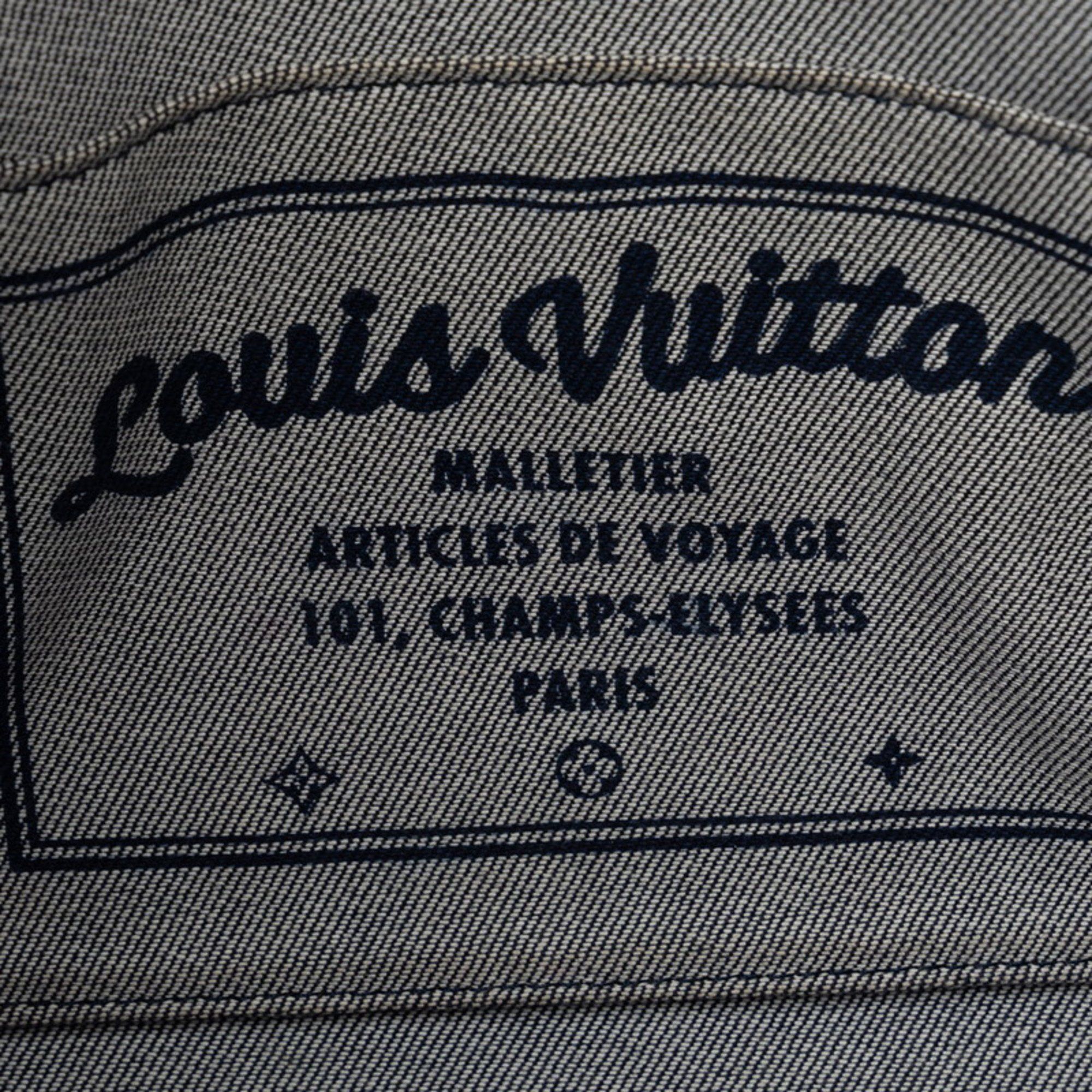 Louis Vuitton Louis Vuitton Monogram Denim On the Go GM Tote Bag Shoulder M44992 Blue Red Leather Women's LOUIS VUITTON Size ONE SIZE - 7 Thumbnail