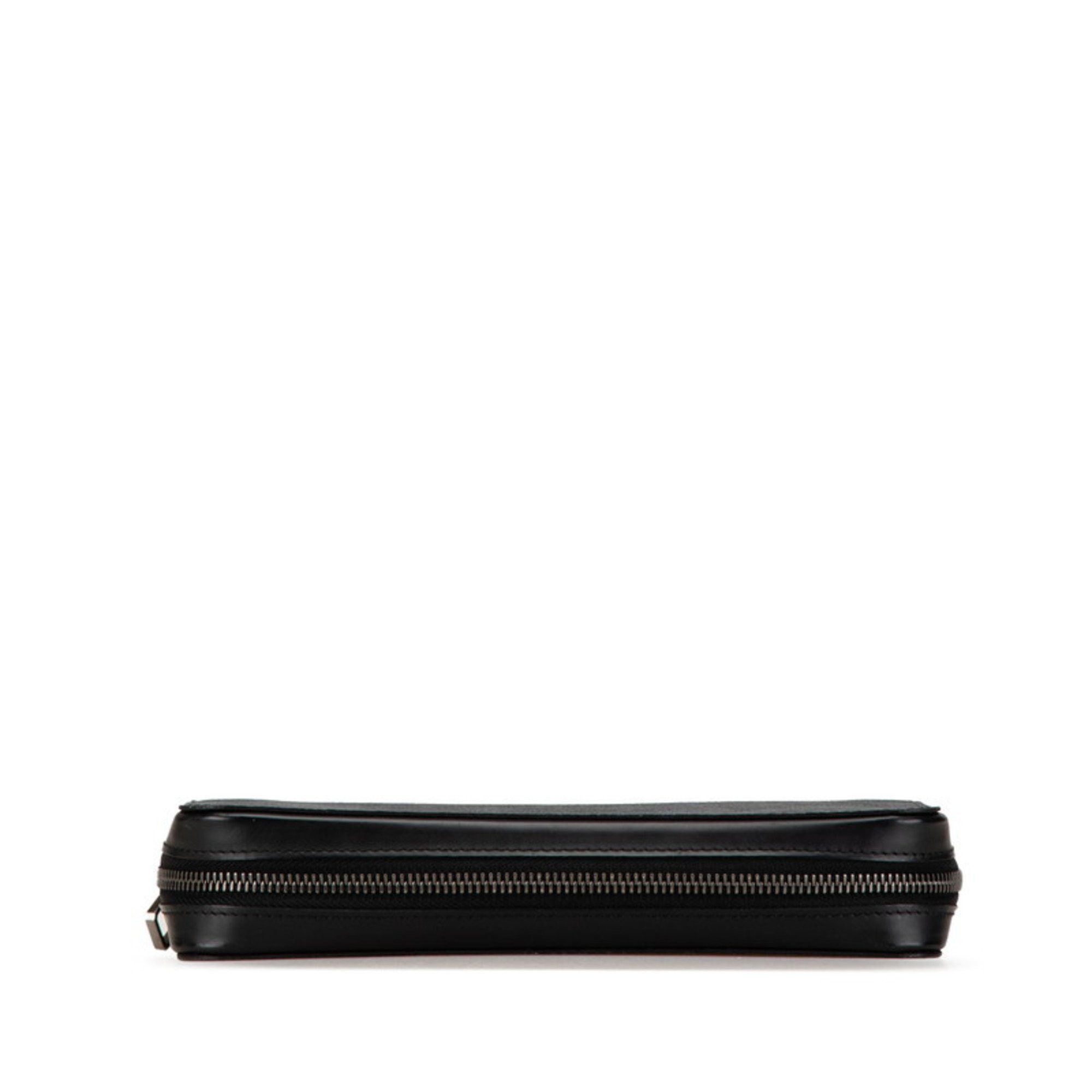 Louis Vuitton Louis Vuitton Monogram Eclipse Zippy XL Round Long Wallet M61698 Black PVC Leather Women's LOUIS VUITTON Size ONE SIZE - 3 Thumbnail