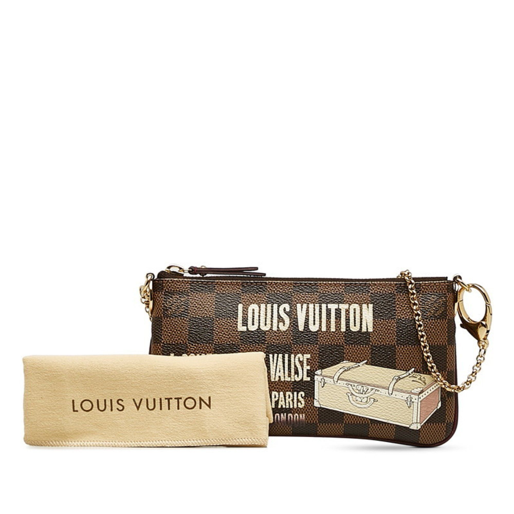 Louis Vuitton Louis Vuitton Pochette Mila MM Chain Pouch N63091 Brown PVC Leather Women's LOUIS VUITTON Size ONE SIZE - 9 Thumbnail