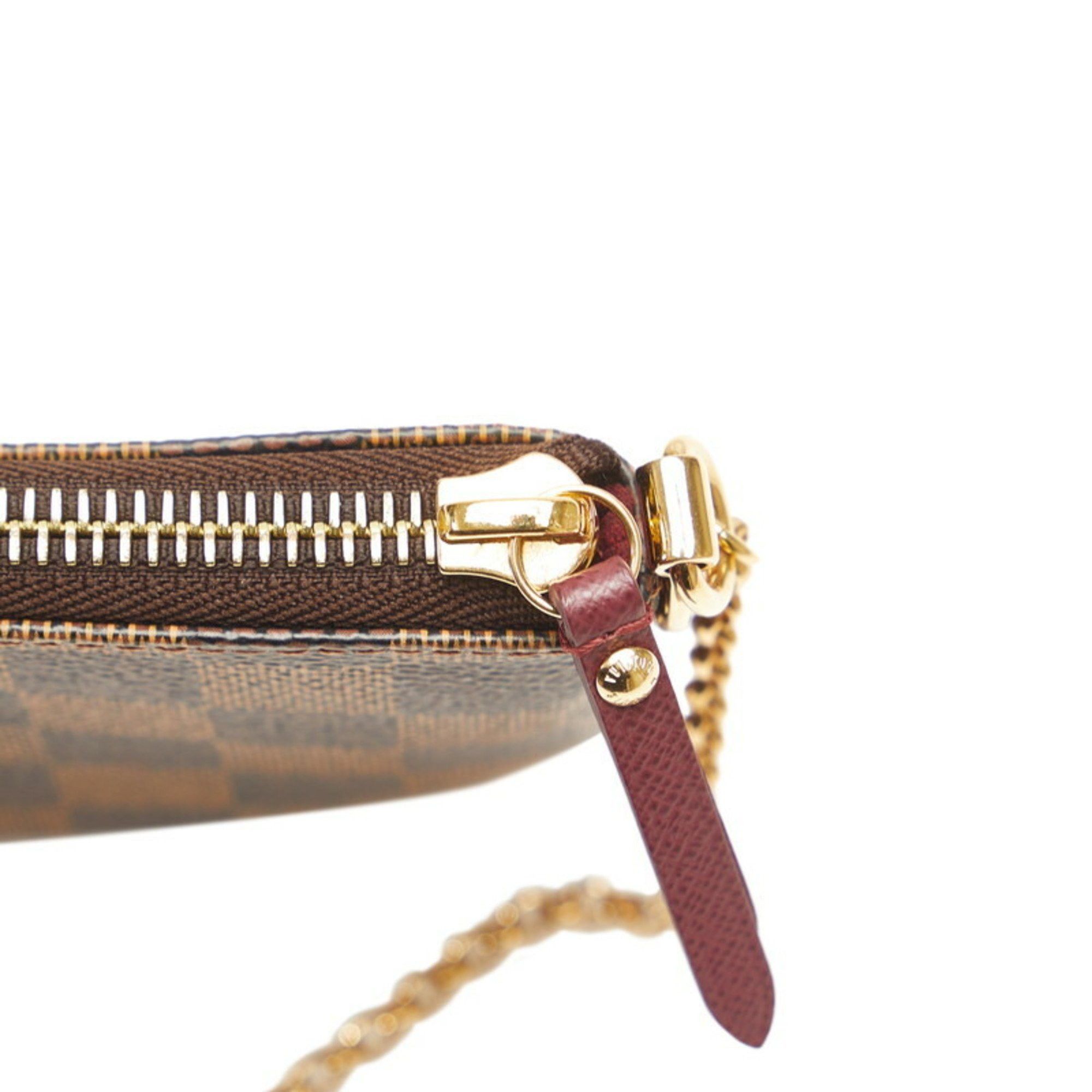 Louis Vuitton Louis Vuitton Pochette Mila MM Chain Pouch N63091 Brown PVC Leather Women's LOUIS VUITTON Size ONE SIZE - 5 Thumbnail