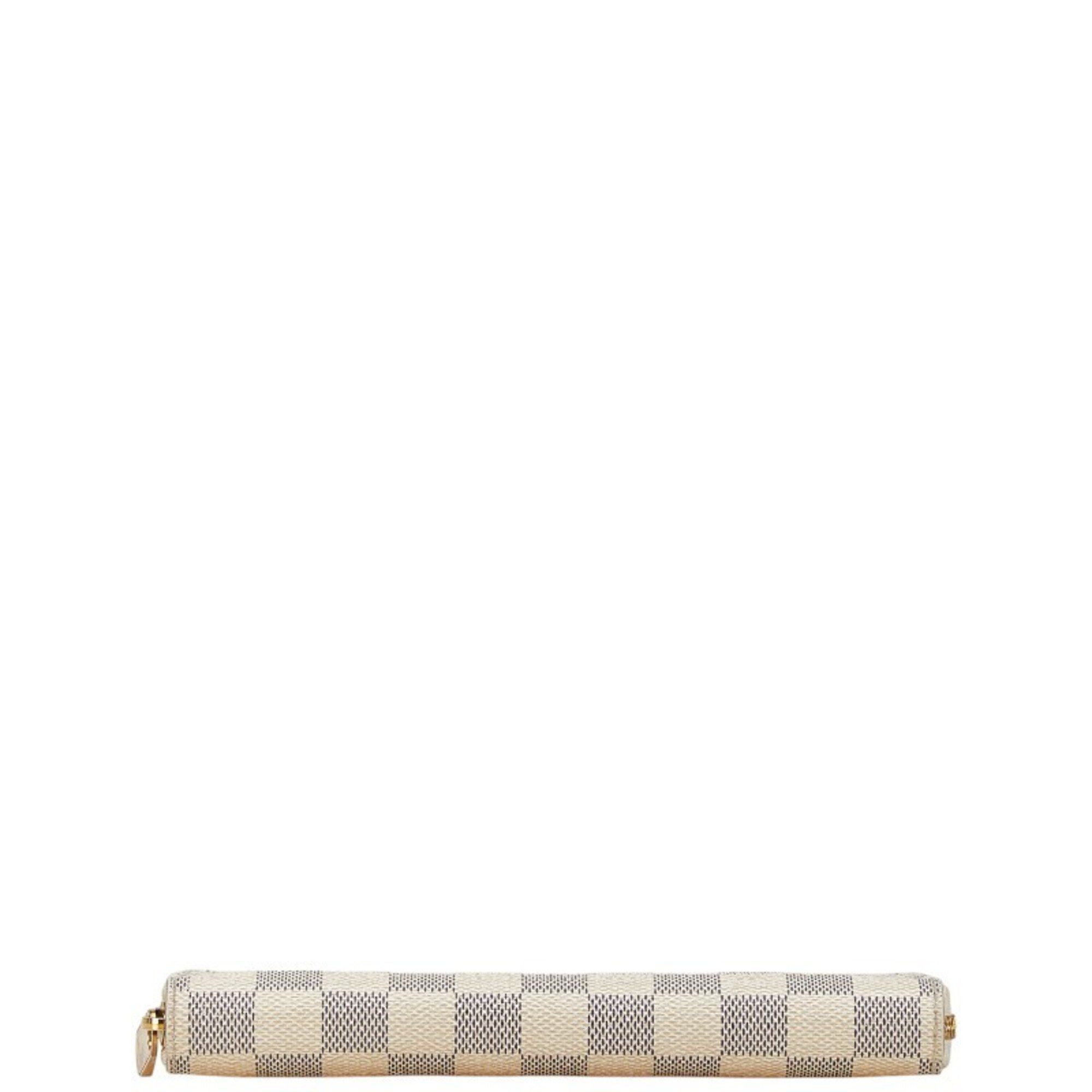 Louis Vuitton Louis Vuitton Damier Azur Zippy Wallet Round Long N60019 White PVC Women's LOUIS VUITTON Size ONE SIZE - 3 Thumbnail