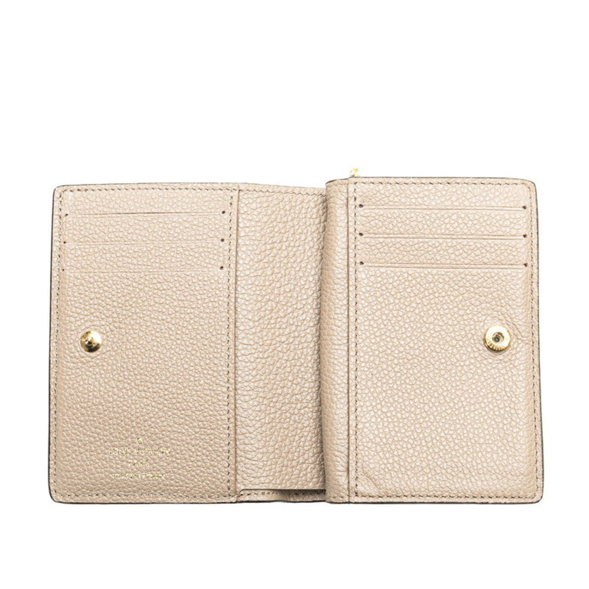 Louis Vuitton Louis Vuitton Monogram Empreinte Portefeuille Q Bi-fold Wallet M80152 Tourterelle Beige Leather Women's LOUIS VUITTON Size ONE SIZE - 4 Thumbnail