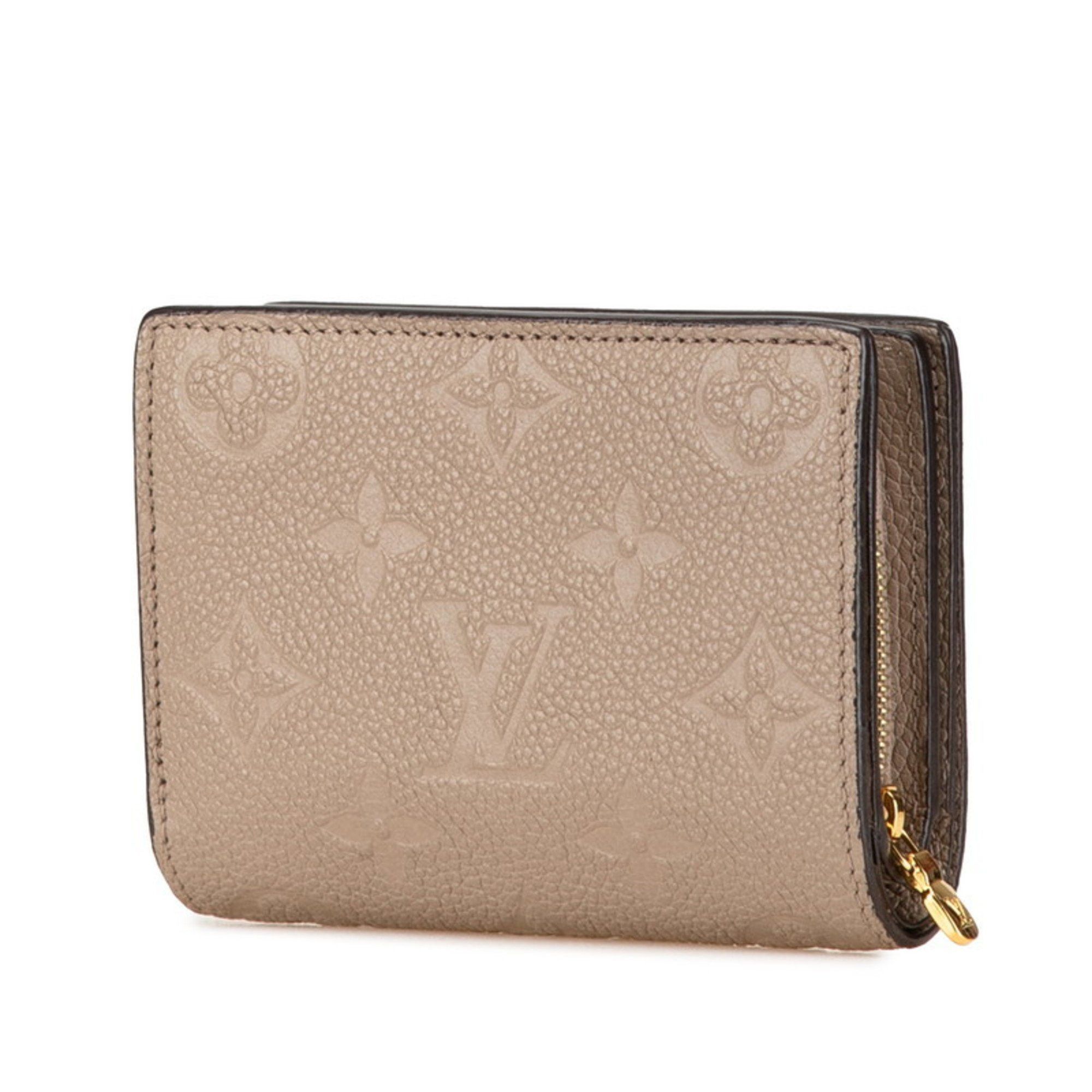 Louis Vuitton Louis Vuitton Monogram Empreinte Portefeuille Q Bi-fold Wallet M80152 Tourterelle Beige Leather Women's LOUIS VUITTON Size ONE SIZE - 2 Thumbnail
