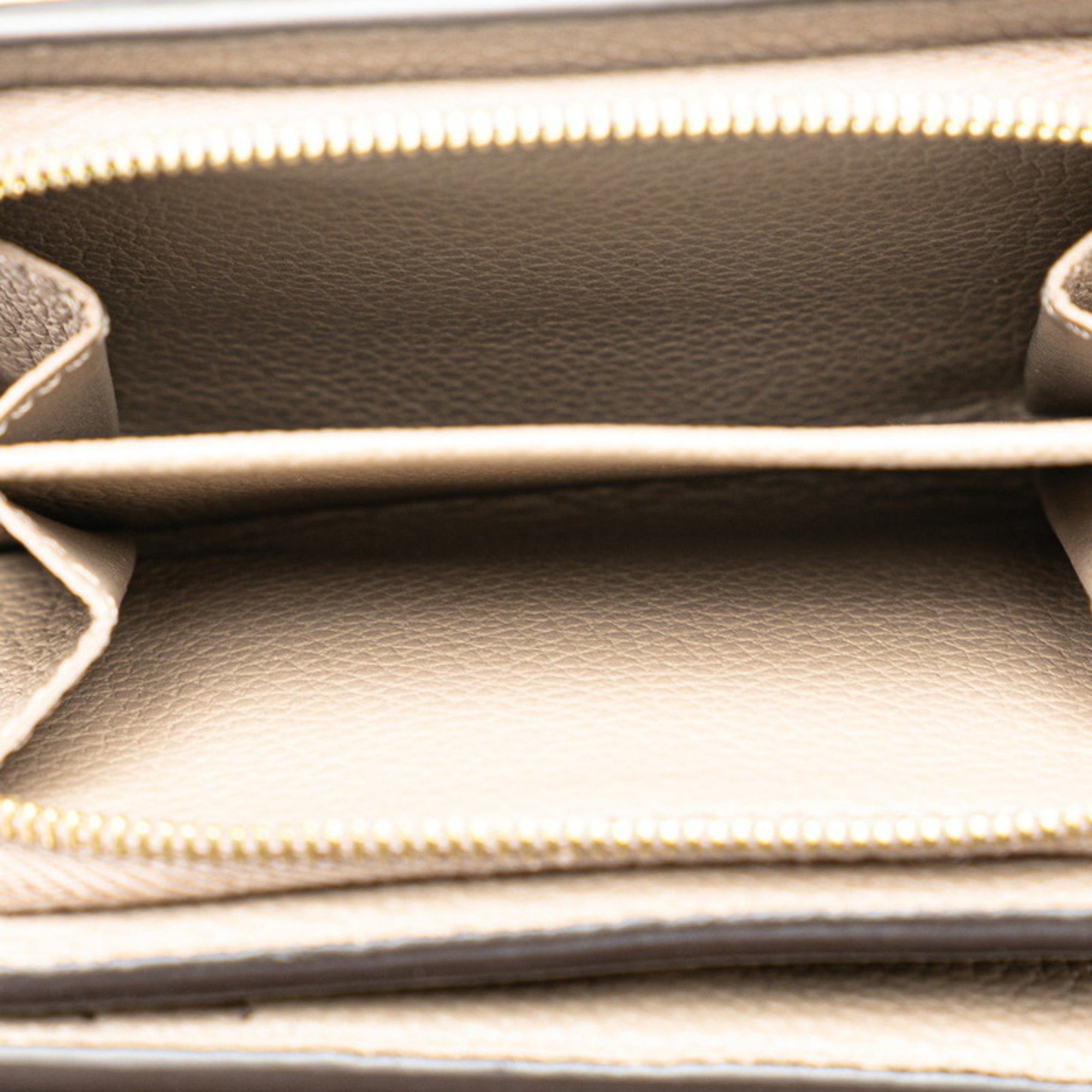 Louis Vuitton Louis Vuitton Monogram Empreinte Portefeuille Q Bi-fold Wallet M80152 Tourterelle Beige Leather Women's LOUIS VUITTON Size ONE SIZE - 5 Thumbnail