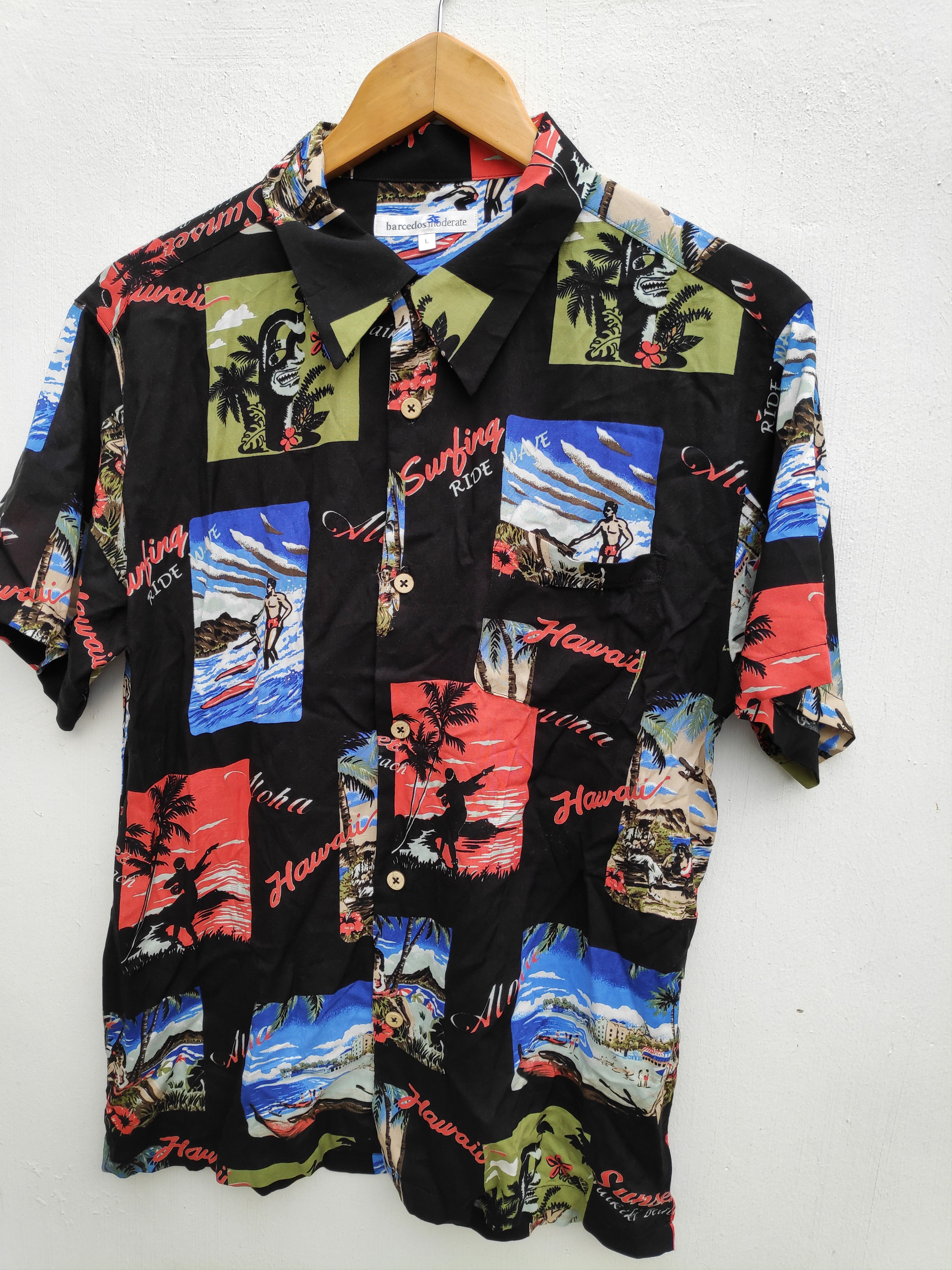 Japanese Brand Barcedos Moderate Shirt Large Aloha Paradise 100% Rayon Size US L / EU 52-54 / 3 - 2 Thumbnail