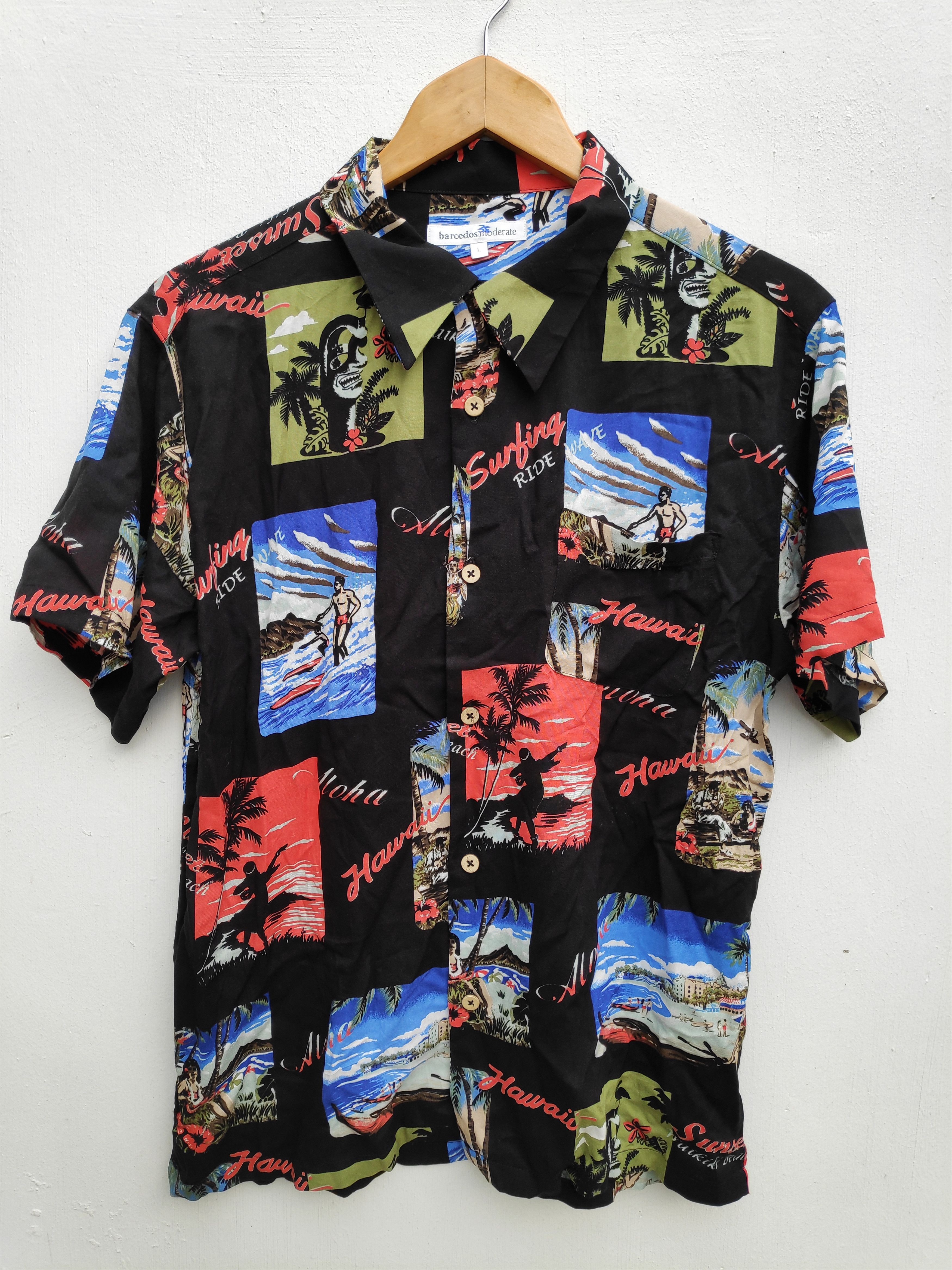 Japanese Brand Barcedos Moderate Shirt Large Aloha Paradise 100% Rayon Size US L / EU 52-54 / 3 - 1 Thumbnail