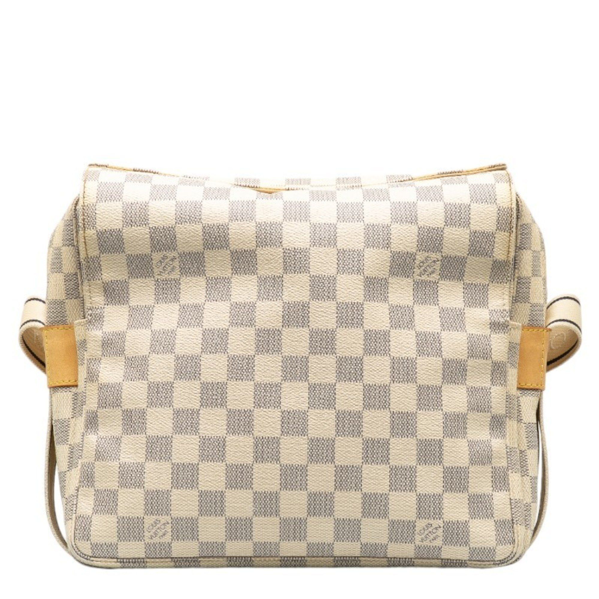 Louis Vuitton Louis Vuitton Damier Azur Naviglio Shoulder Bag N51189 White PVC Leather Women's LOUIS VUITTON Size ONE SIZE - 4 Thumbnail