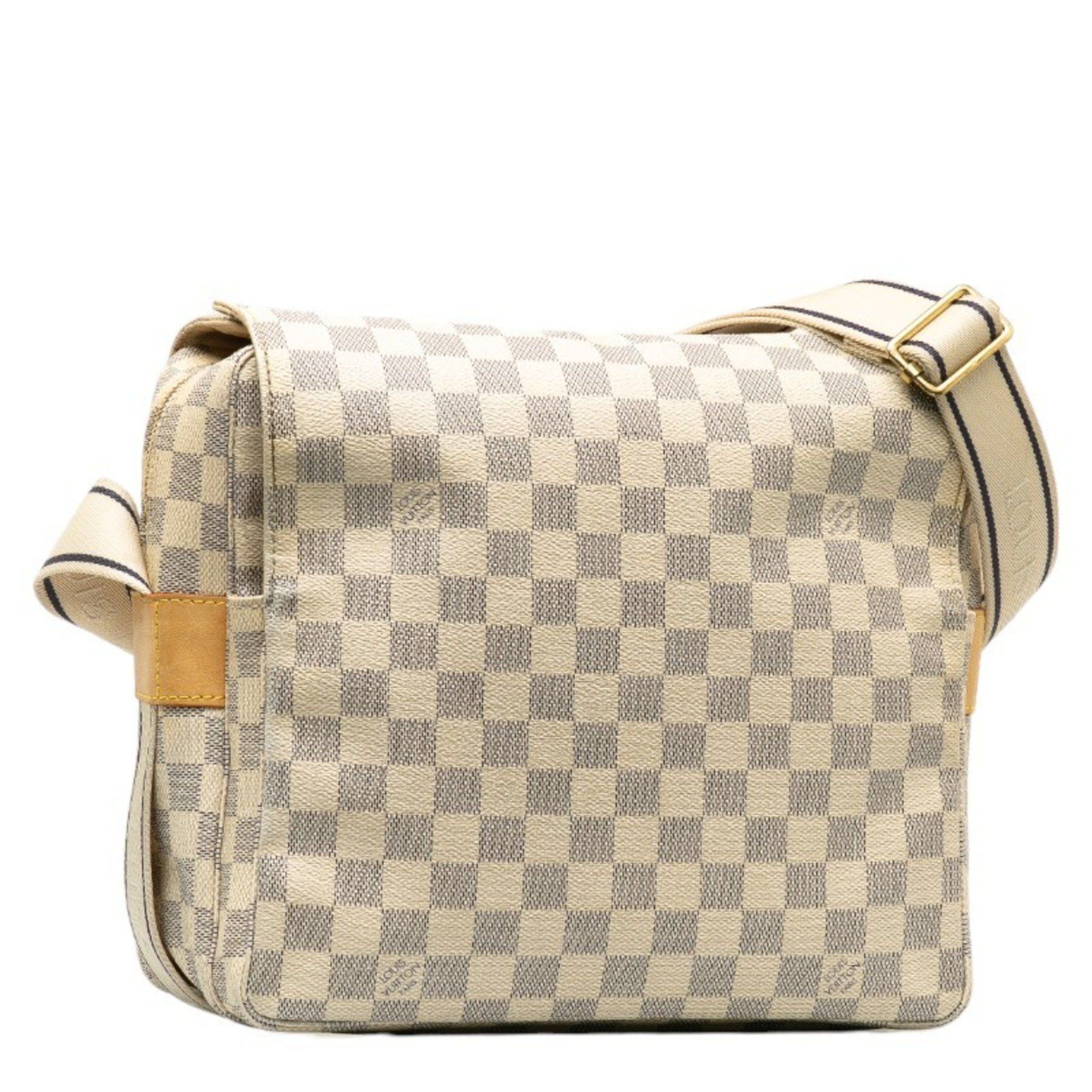 Louis Vuitton Louis Vuitton Damier Azur Naviglio Shoulder Bag N51189 White PVC Leather Women's LOUIS VUITTON Size ONE SIZE - 2 Thumbnail