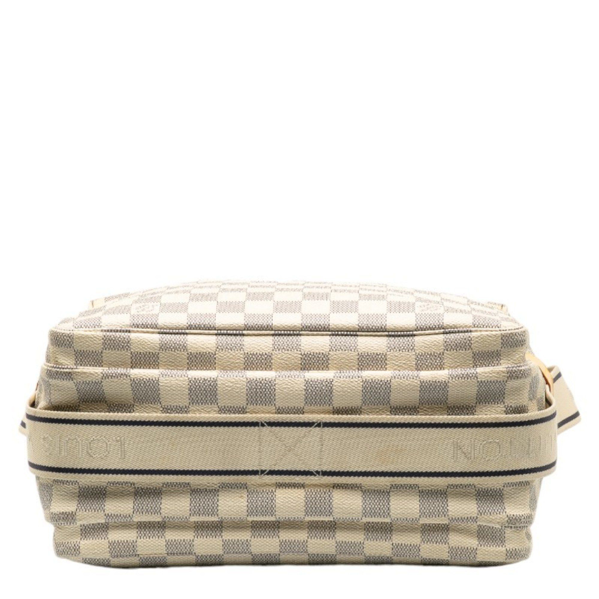 Louis Vuitton Louis Vuitton Damier Azur Naviglio Shoulder Bag N51189 White PVC Leather Women's LOUIS VUITTON Size ONE SIZE - 3 Thumbnail