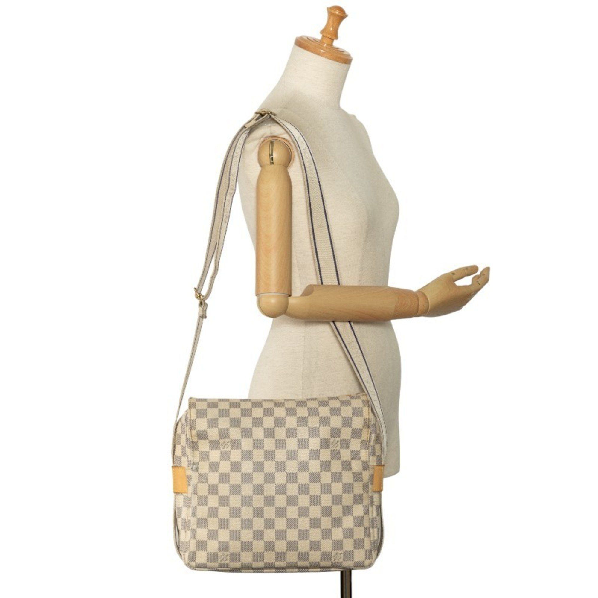 Louis Vuitton Louis Vuitton Damier Azur Naviglio Shoulder Bag N51189 White PVC Leather Women's LOUIS VUITTON Size ONE SIZE - 13 Thumbnail