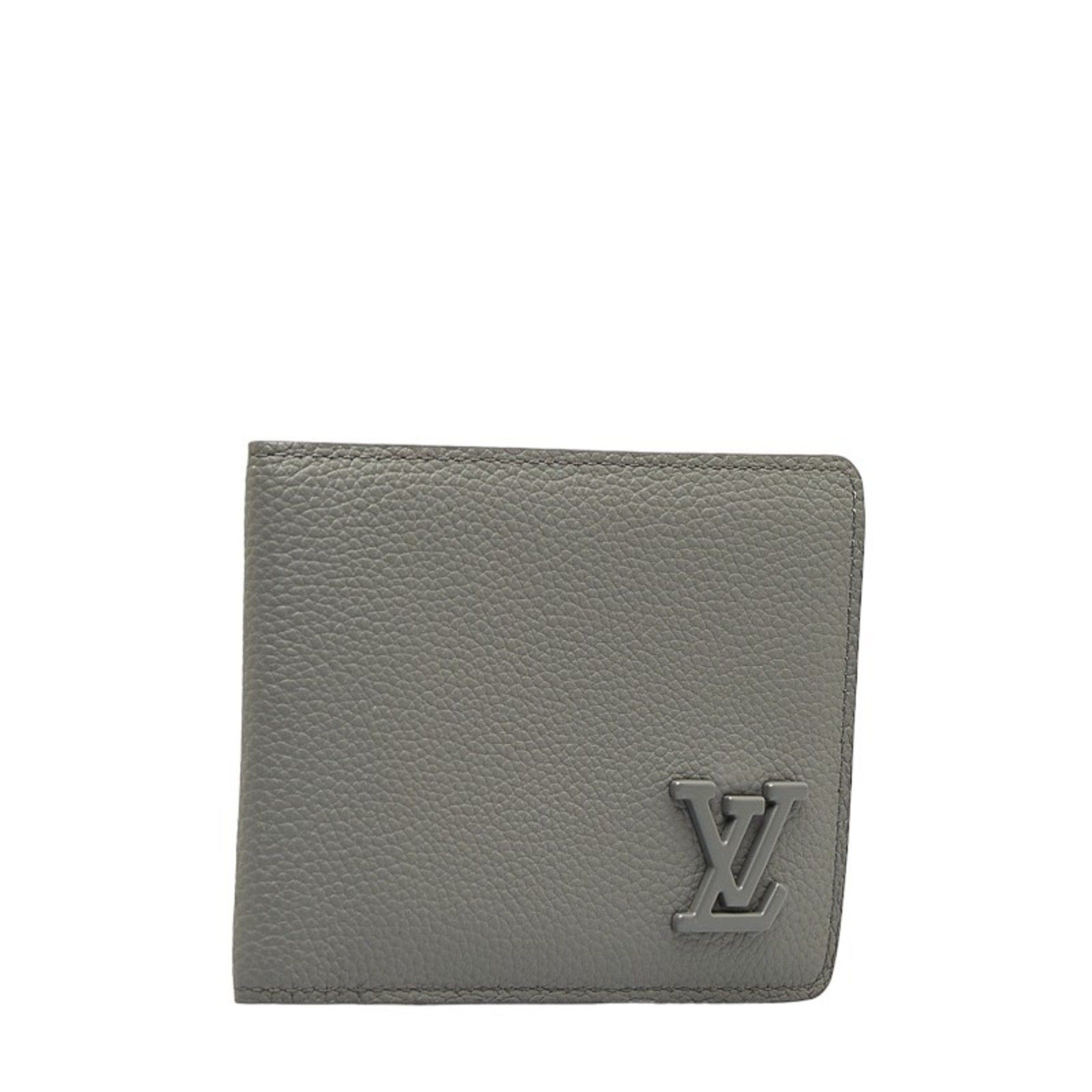 Louis Vuitton Louis Vuitton Aerogram Portefeuille Multiple Card Case Bi-fold Wallet M81026 Grey Leather Men's LOUIS VUITTON Size ONE SIZE - 2 Thumbnail