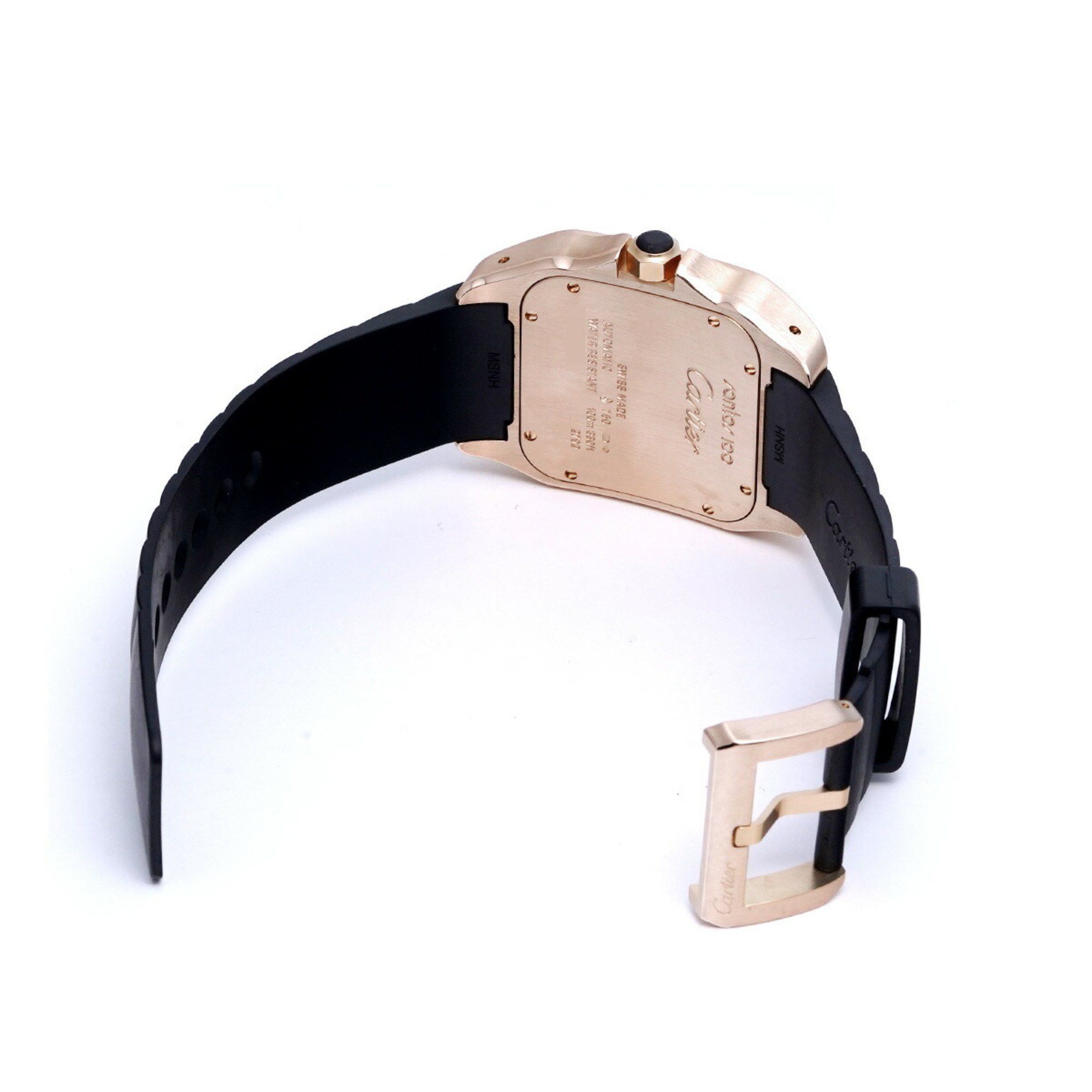 Cartier Cartier Santos 100 LM W2012U2 Black Men's Watch Automatic Size ONE SIZE - 4 Thumbnail