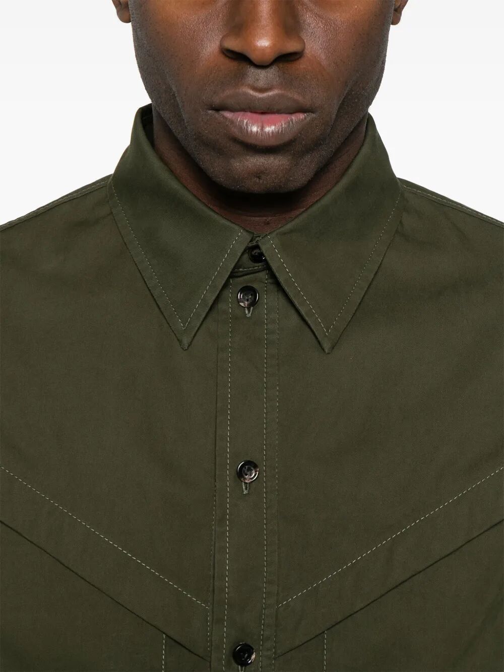 Bottega Veneta LIGHT COTTON TWILL SHORT SLEEVED SHIRT Size US L / EU 52-54 / 3 - 4 Thumbnail