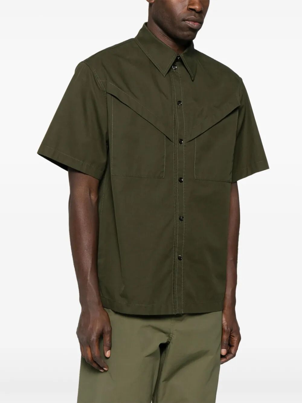 Bottega Veneta LIGHT COTTON TWILL SHORT SLEEVED SHIRT Size US XL / EU 56 / 4 - 2 Thumbnail