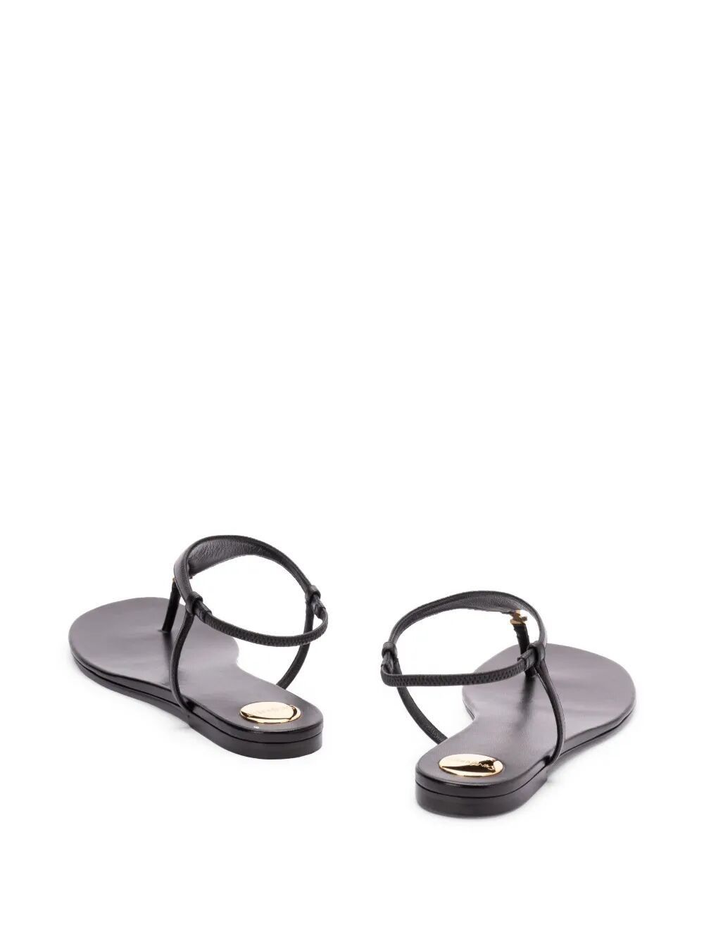 Saint Laurent Paris SMOOTH LEATHER CASSANDRA TRIANGULAR UPPER FLAT SANDALS Size US 6 / IT 36 - 4 Thumbnail