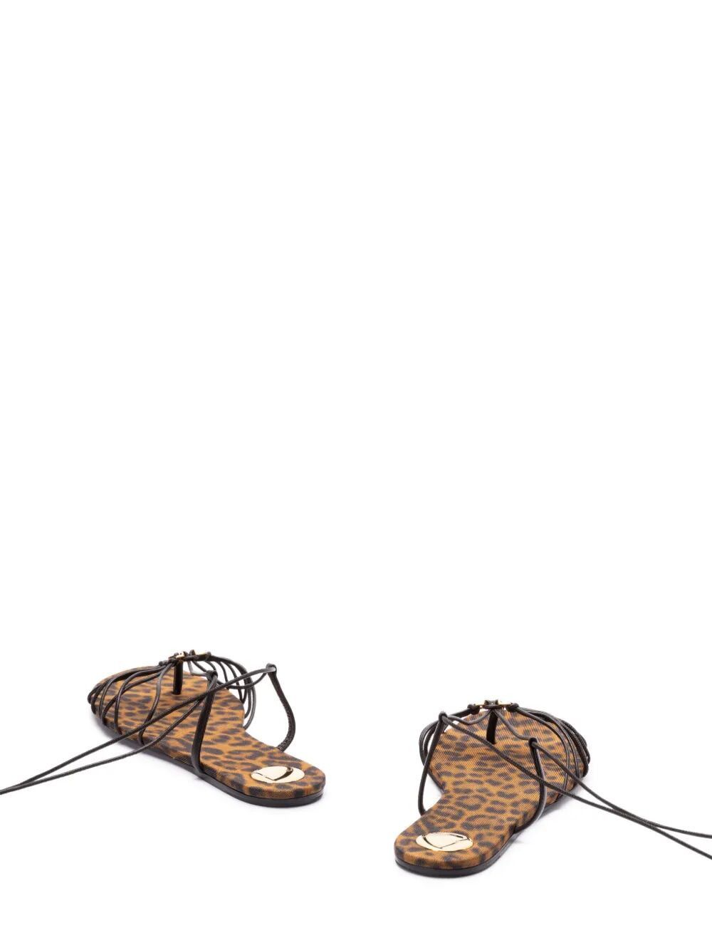 Saint Laurent Paris ANKLE STRAP BABYLONE FLAT SANDALS Size US 8 / IT 38 - 3 Thumbnail