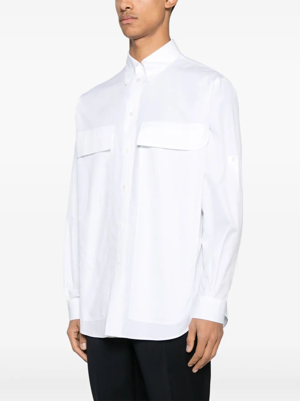 Fendi TOPSTITCHED FENDI ROMA LETTERING COTTON SHIRT Size US M / EU 48-50 / 2 - 2 Thumbnail