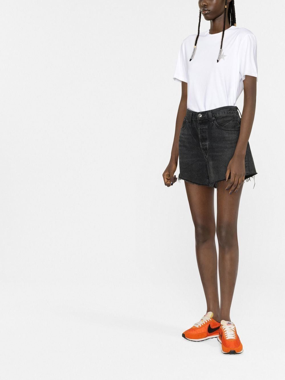 Golden Goose STAR COLLECTION T-SHIRT WITH GLITTERED STAR ON THE FRONT Size L / US 10 / IT 46 - 4 Thumbnail