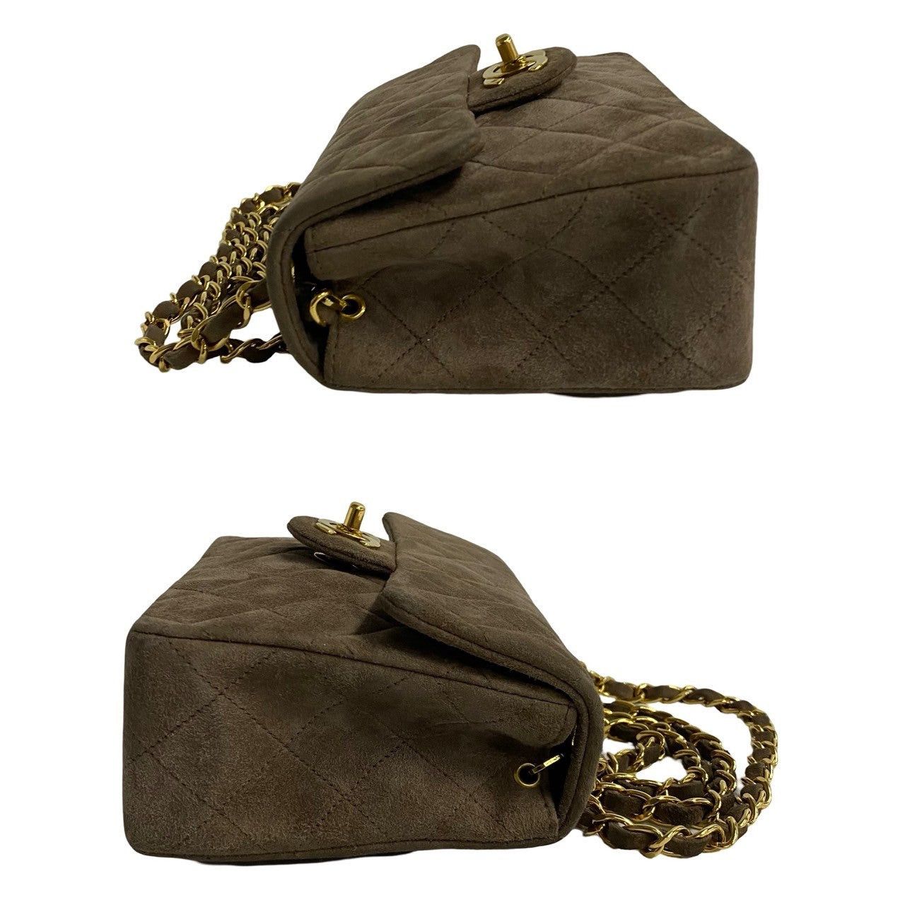 Chanel Chanel Shoulder Bag Neutrals Suede / Nubuck Size ONE SIZE - 5 Thumbnail