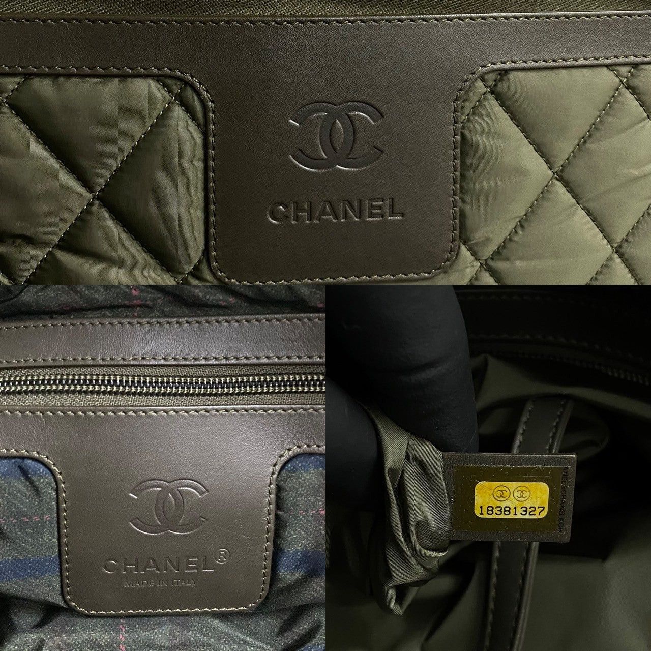 Chanel Chanel Tote Bag Green Synthetic Size ONE SIZE - 3 Thumbnail