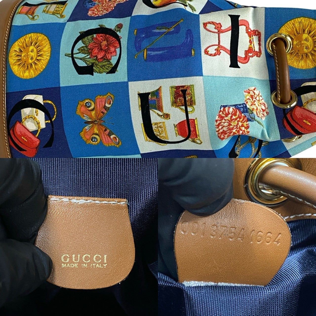 Gucci Gucci Backpack Blue Leather Size ONE SIZE - 3 Thumbnail